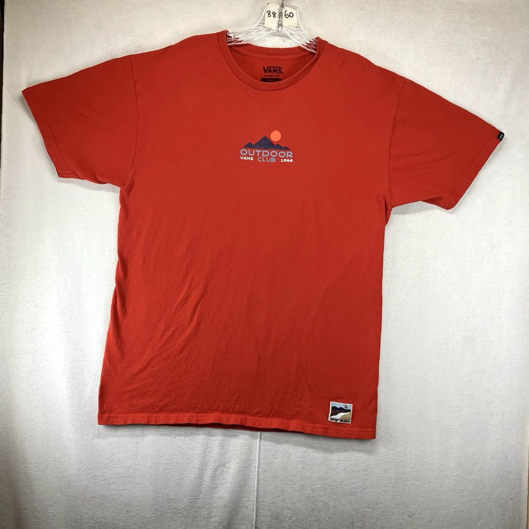 Vans VANS "Outdoor Club" Graphic T-Shirt Men's Large Red Cotton Short Sleeve All Seasons Size US L / EU 52-54 / 3 - 2 Thumbnail