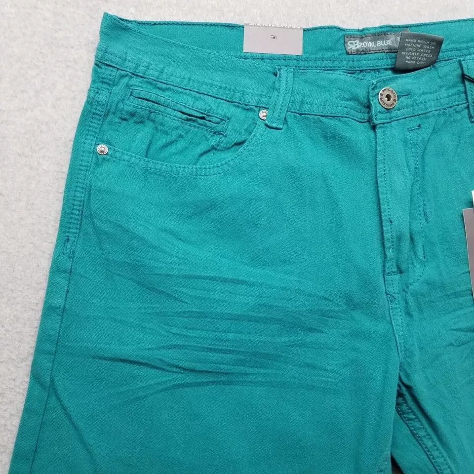 Other Royal Blue Shorts Mens 40 Chino Pockets Slim Casual Cotton Size US 40 / EU 56 - 10 Thumbnail