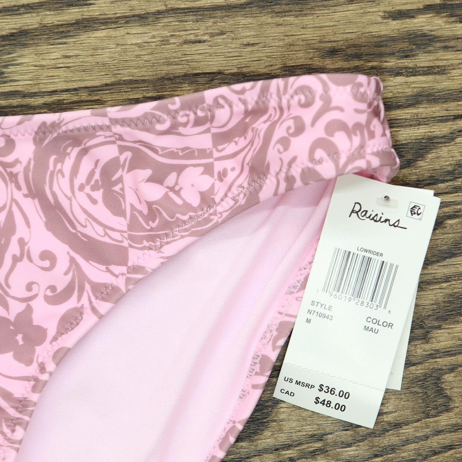 Other Nwt Raisins Printed Bikini Bottom N710943 Mauve Pink M Size ONE SIZE - 3 Thumbnail