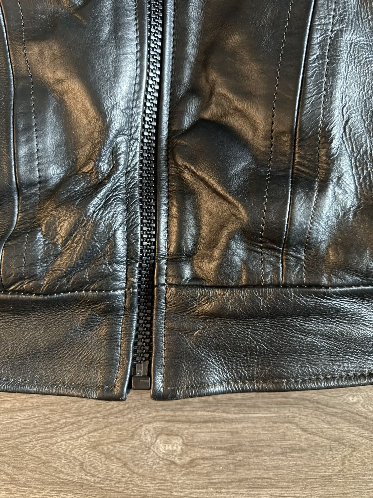 Genuine Leather Interstate Leather Jacket Harley Davidson Eagle Patch Sz M Size US M / EU 48-50 / 2 - 11 Thumbnail