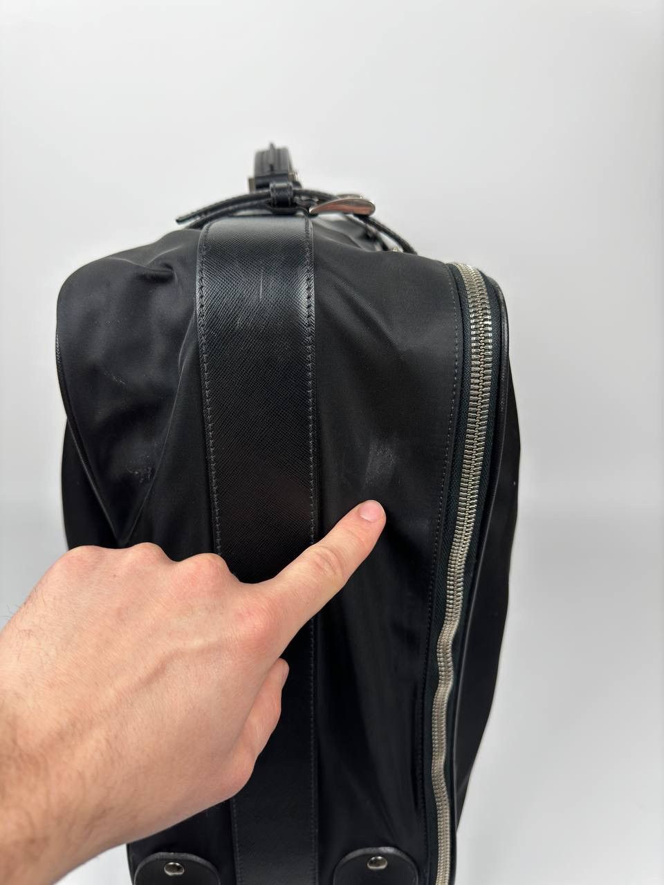 Prada Prada Saffiano Black Nylon Luggage Bag Size ONE SIZE - 9 Thumbnail