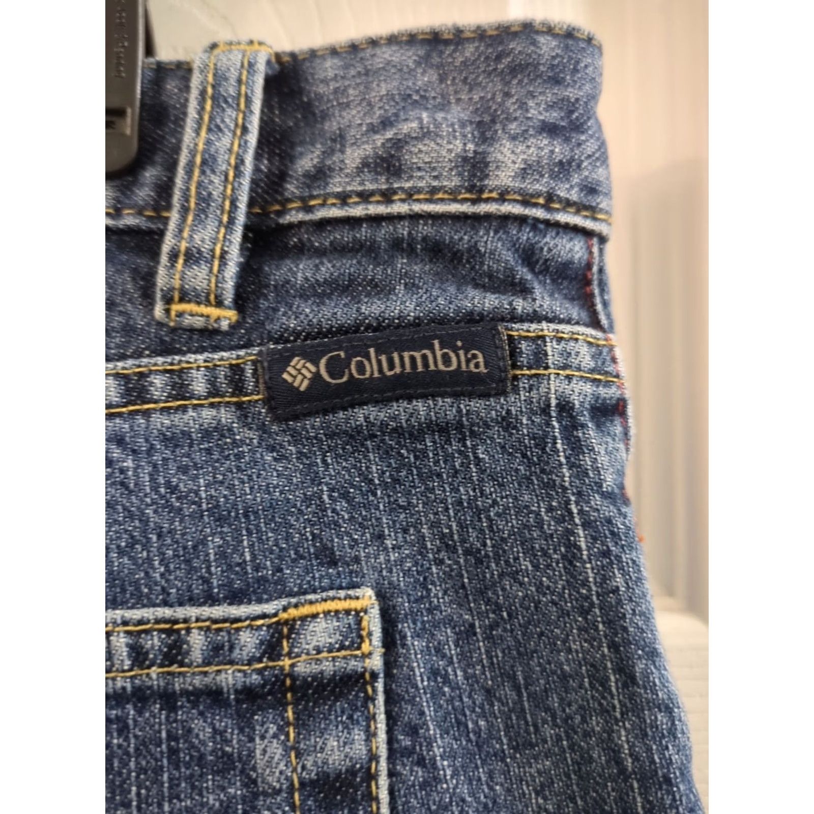 Denime Columbia Lean Womens Jeans Size 14 Boot Cut Denim Jeans 30 Inseam Blue Regular Stretch Pocket 5-Pocket Design Zipper Rise Mid Size 32" / US 10 / IT 46 - 2 Thumbnail