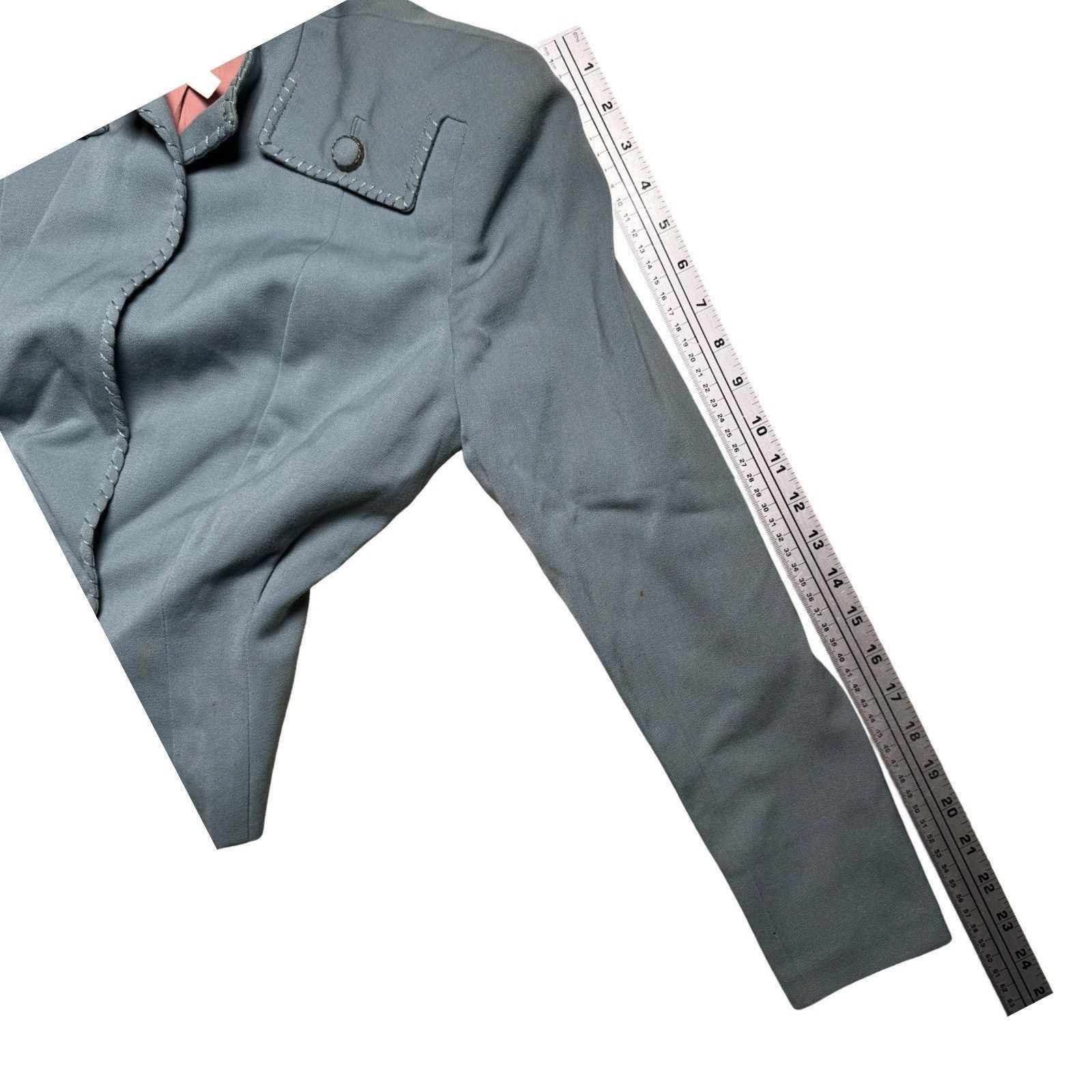 Other VTG Women's 2 Pc Antique Blue Dress Suit S 1940s Skirt WWII Size XS / US 0-2 / IT 36-38 - 8 Thumbnail