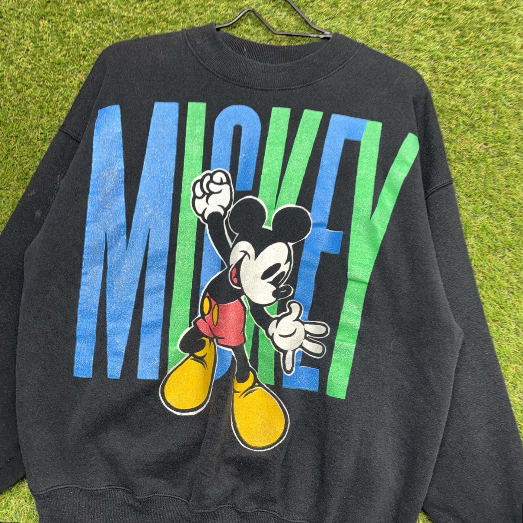 Disney Disney Sweatshirt Mens XL Black Mickey Mouse Graphic Crewneck Fleece Pullover Size US L / EU 52-54 / 3 - 2 Thumbnail