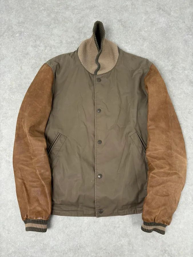 Gucci AW2010 Gucci Brown Hybrid Leather Sleeve Bomber Jacket Size US M / EU 48-50 / 2 - 4 Thumbnail