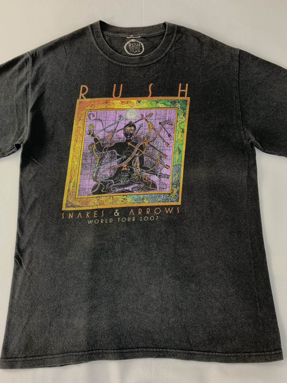 Band Tees Rush Band Snake & Arrows World Tour 2007 Brahma God Logo Tee Size US M / EU 48-50 / 2 - 3 Thumbnail