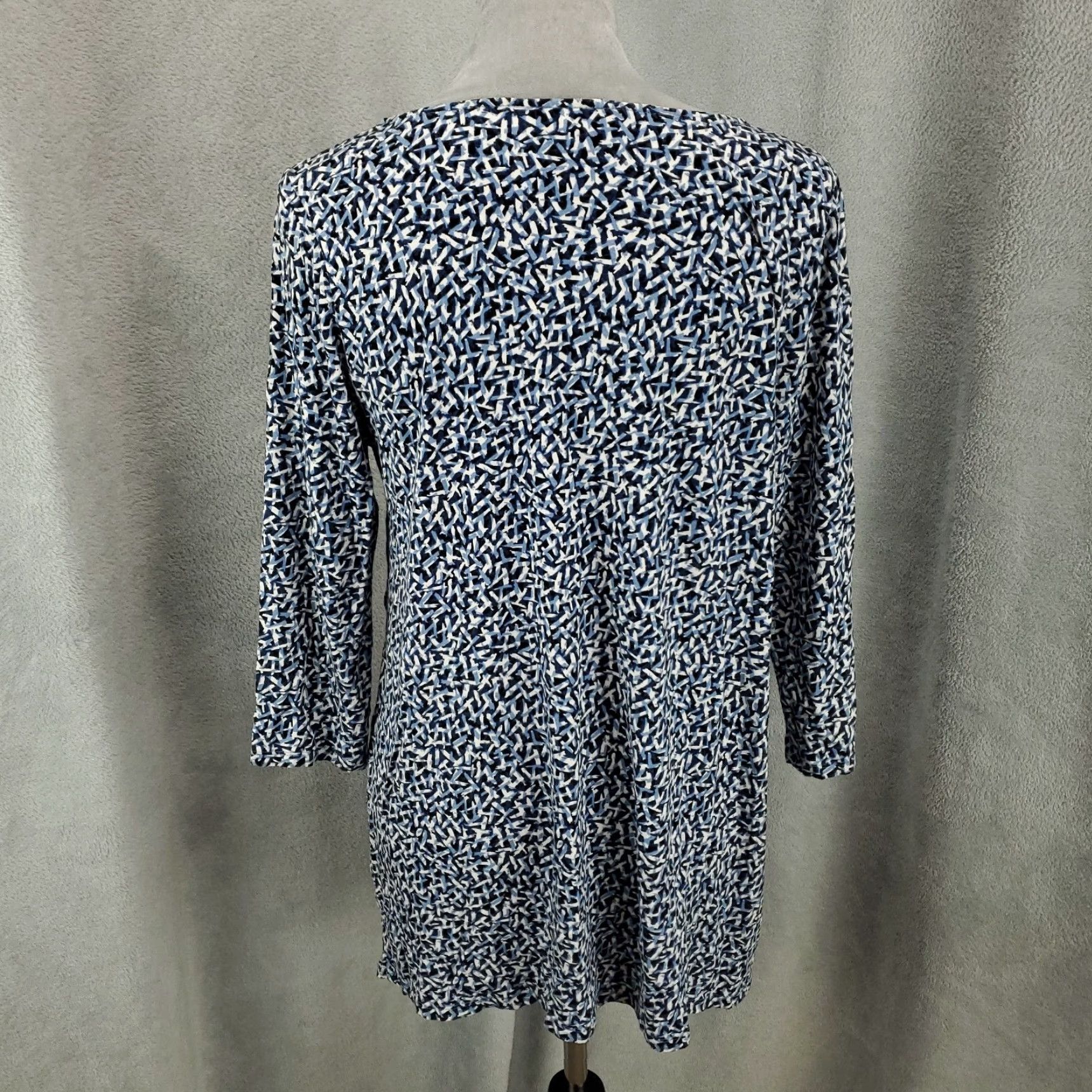 J. Jill VINTAGEJill Tunic Womens Size Medium Geometric Pattern Asymmetric Bottom Hem Size 32" / US 10 / IT 46 - 3 Thumbnail
