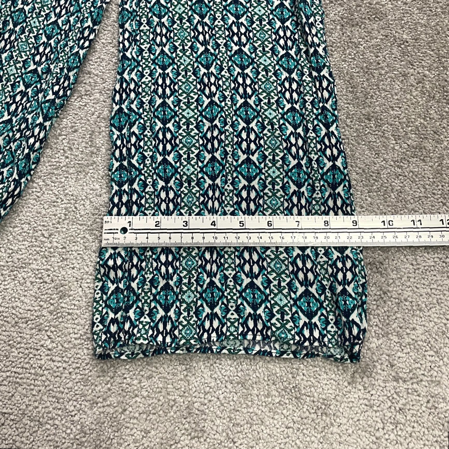 AQUA Aqua Palazzo Pants Womens XS Multicolor Geometric Straight Casual Travel Size 26" / US 2 / IT 38 - 7 Thumbnail