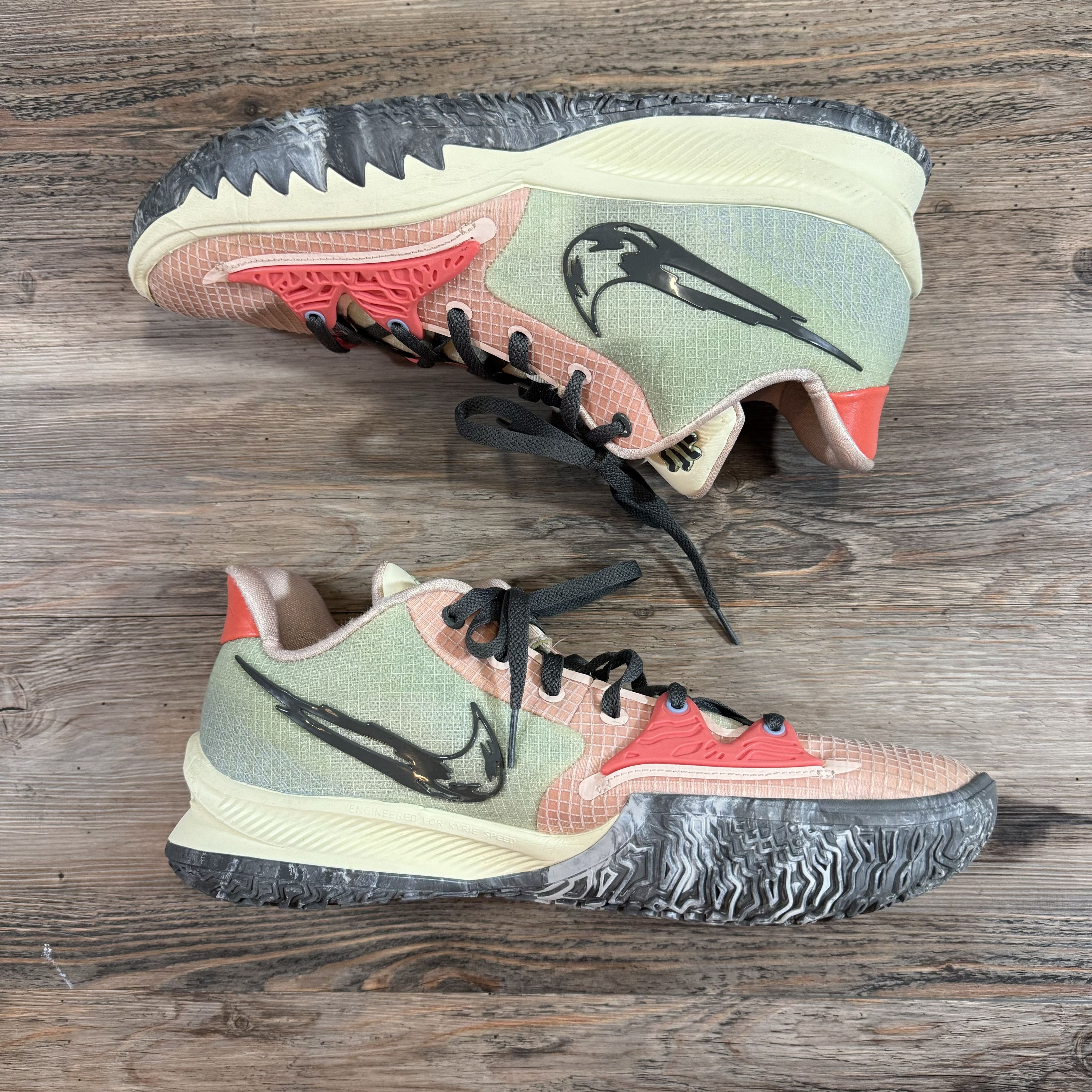 Nike 2021 Nike Kyrie Irving 4 Low Pale Coral Pink Sharktooth Size US 13 / EU 46 - 3 Thumbnail