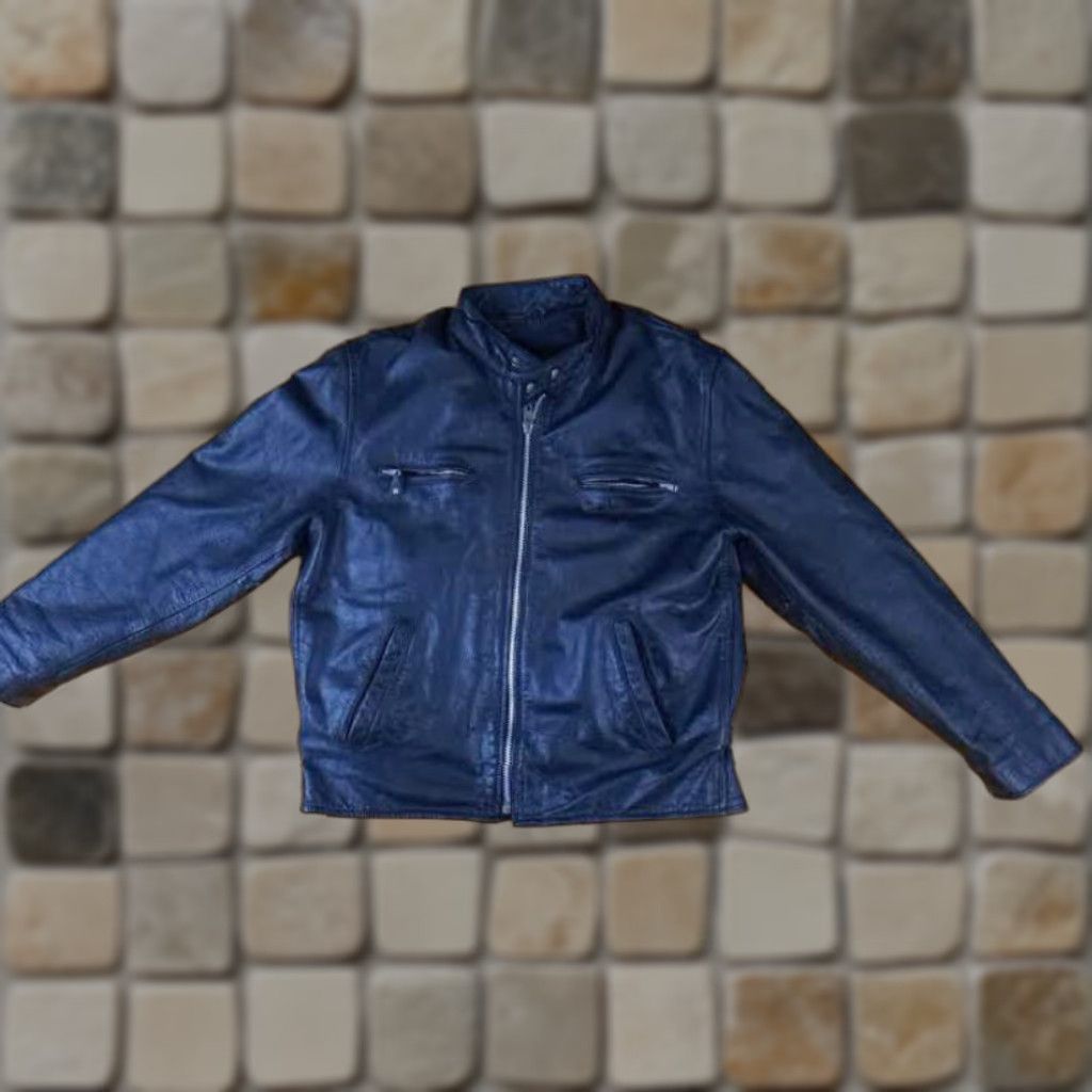 Vintage VINTAGE Barney's Leather Motorcycle Jacket 50 Men Zip Insulated 3M Black Polyester Leather Jacket Motorcycle Mens 50 Size US M / EU 48-50 / 2 - 1 Thumbnail