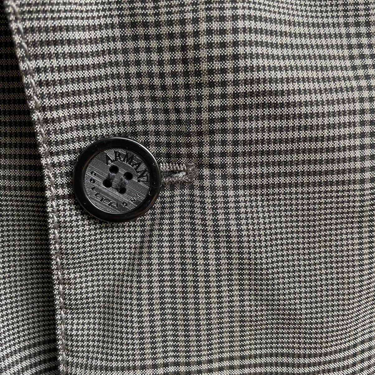 Armani × Designer 💥Armani Collezioni Trench Coat Checked Jacket Size US M / EU 48-50 / 2 - 5 Thumbnail