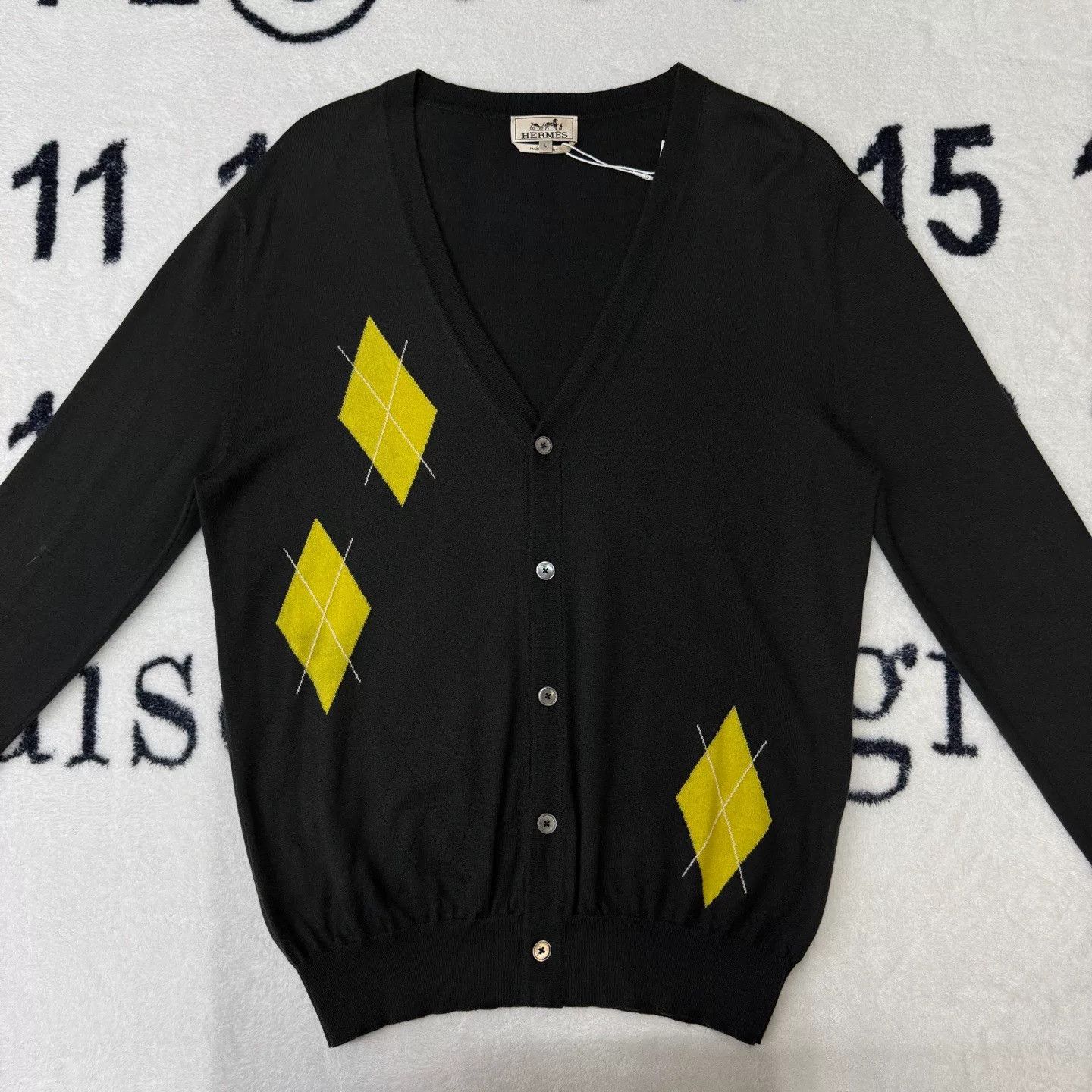 Hermes Hermes Black Knit Cardigan Size US L / EU 52-54 / 3 - 1 Thumbnail
