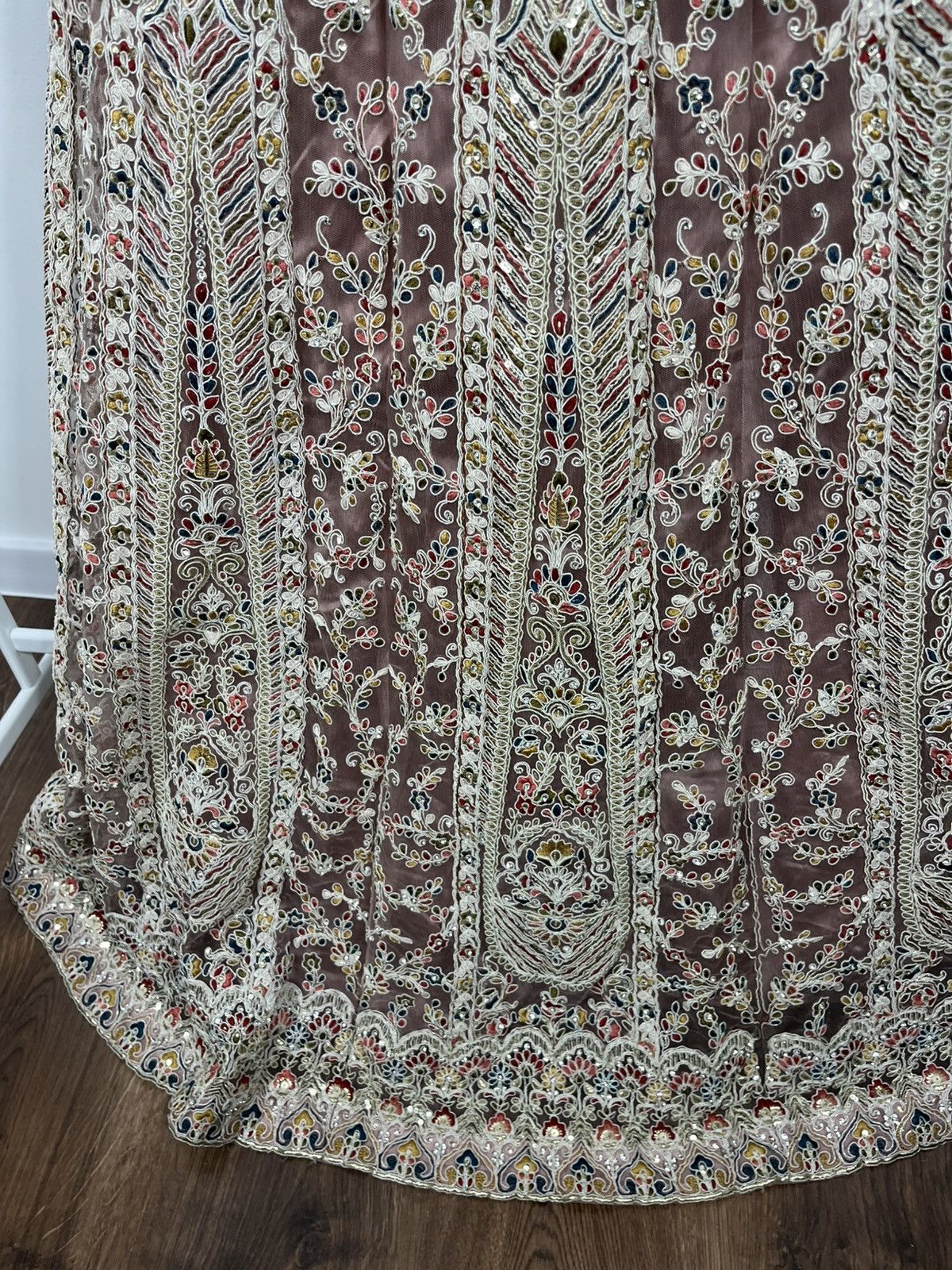 Other Vintage Heavy Embellished Sequin Beaded Maxi Evening Dress Size S / US 4 / IT 40 - 7 Thumbnail