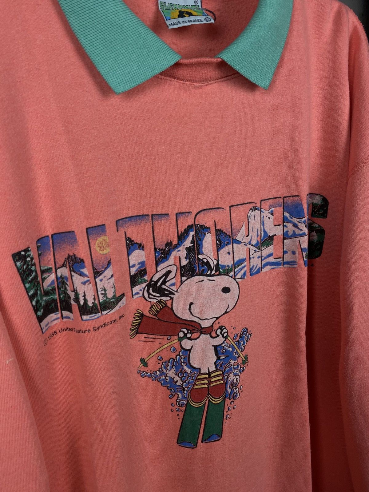 Vintage 🍿Vintage 1958 Polo Sweatshirt Rugby Snoopy Val Thorens Tee🍿 Size US XL / EU 56 / 4 - 2 Thumbnail