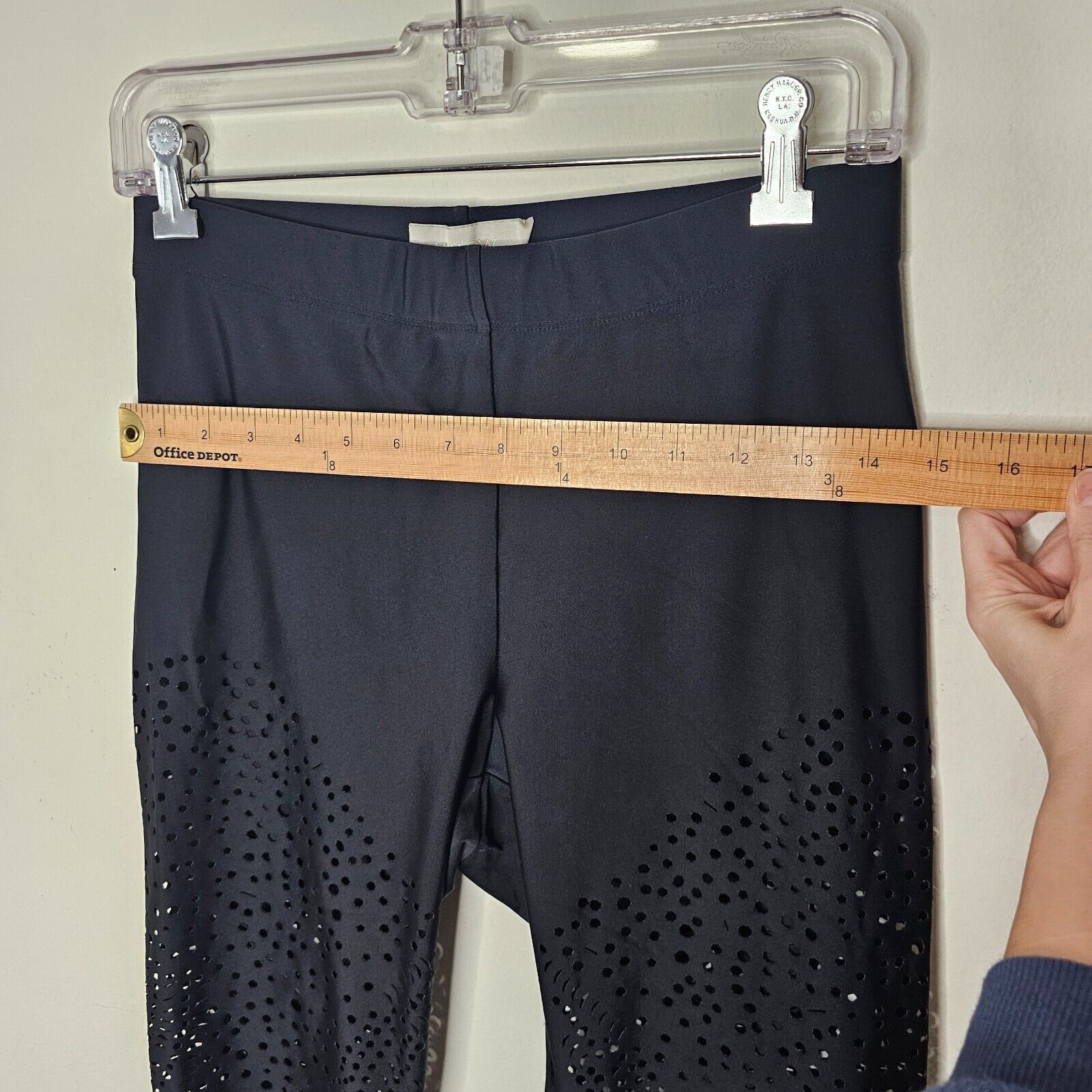 Other Willow Jet Black Laser Cut High Waist Legging Pants Medium Size 30" / US 8 / IT 44 - 8 Thumbnail