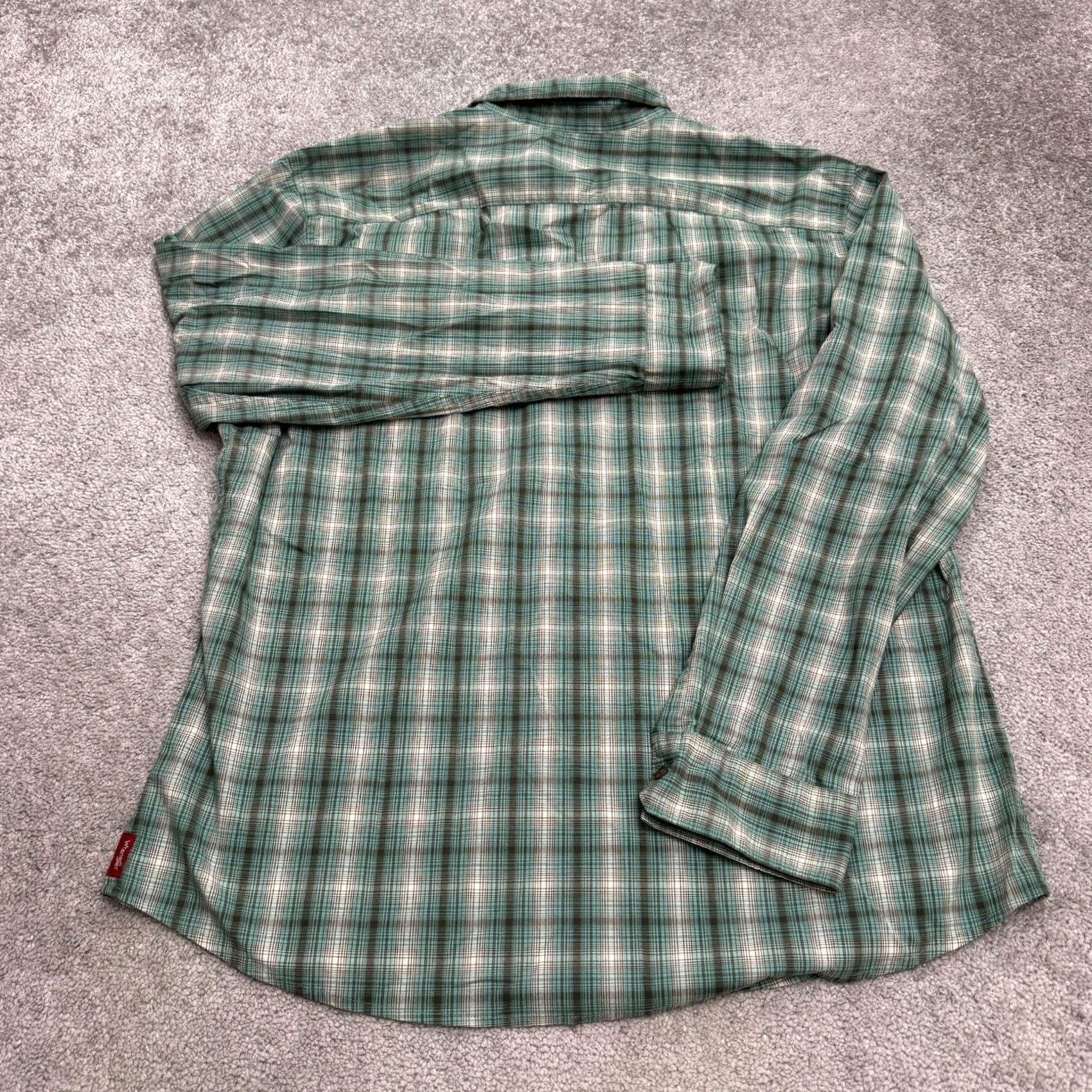 Wrangler Wrangler Western Button-Down Shirt Mens XL Green Plaid Long Sleeve Casual Shirt Size US XL / EU 56 / 4 - 2 Thumbnail