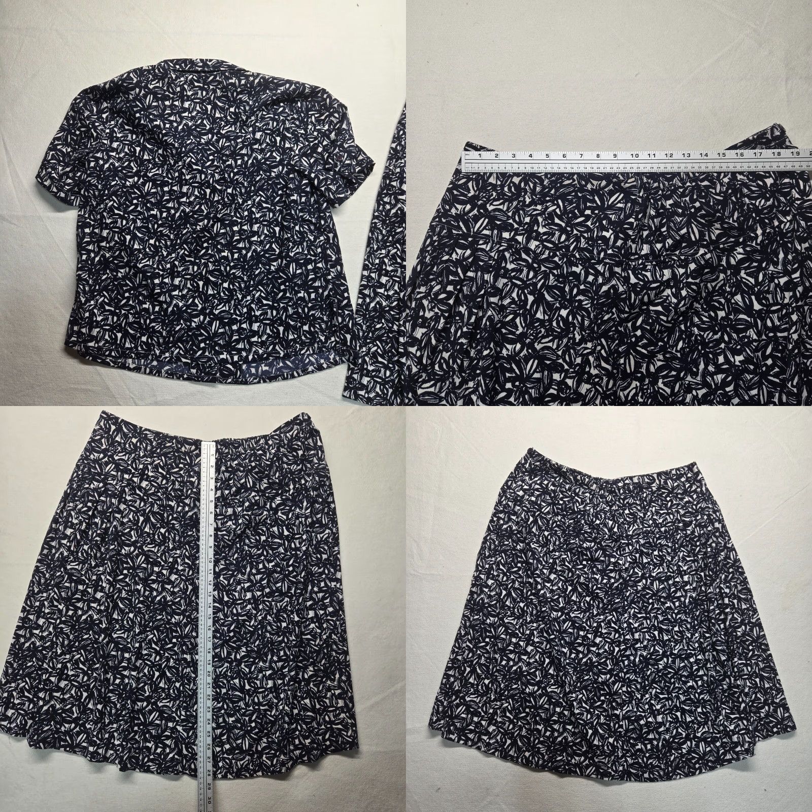Vintage Koret 2-Piece Black White Lightweight Jacket Skirt Suit Adult Women's Size 16W Size 38" / US 16 / IT 52 - 8 Thumbnail