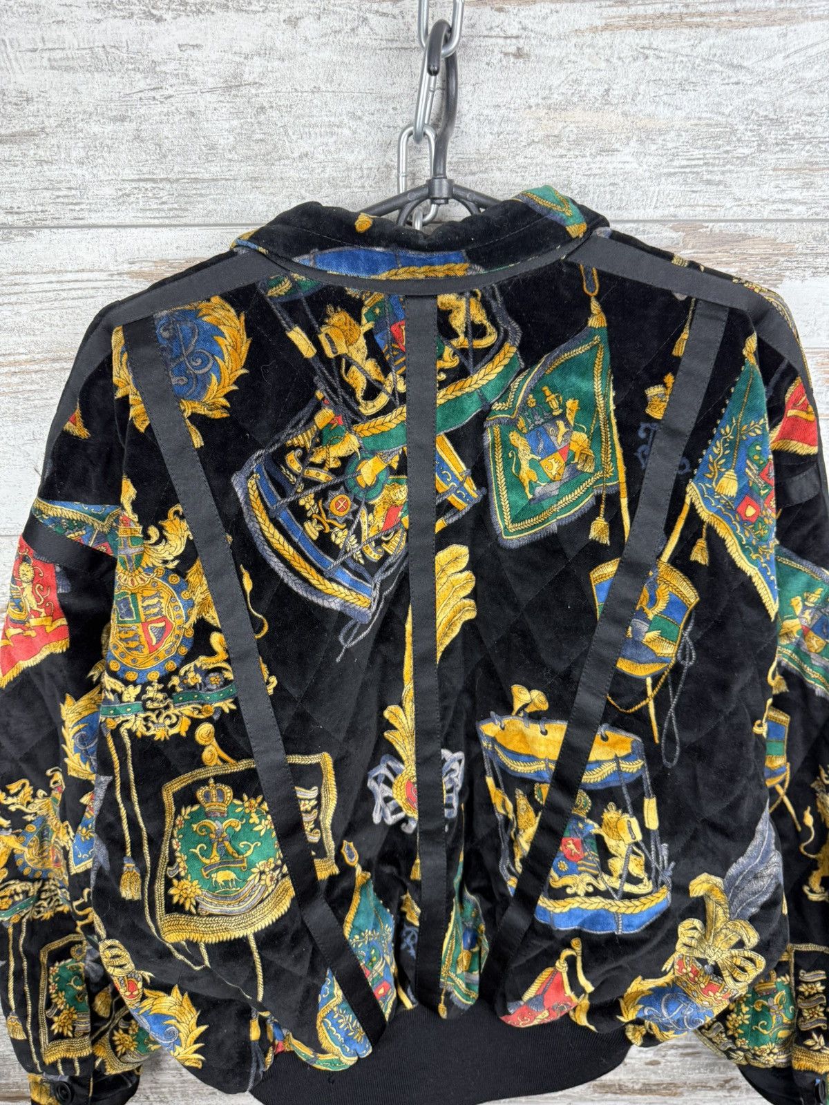 Escada Escada by Margaretha Ley 1980's Multi Printed Velvet Jacket Size XS / US 0-2 / IT 36-38 - 12 Thumbnail