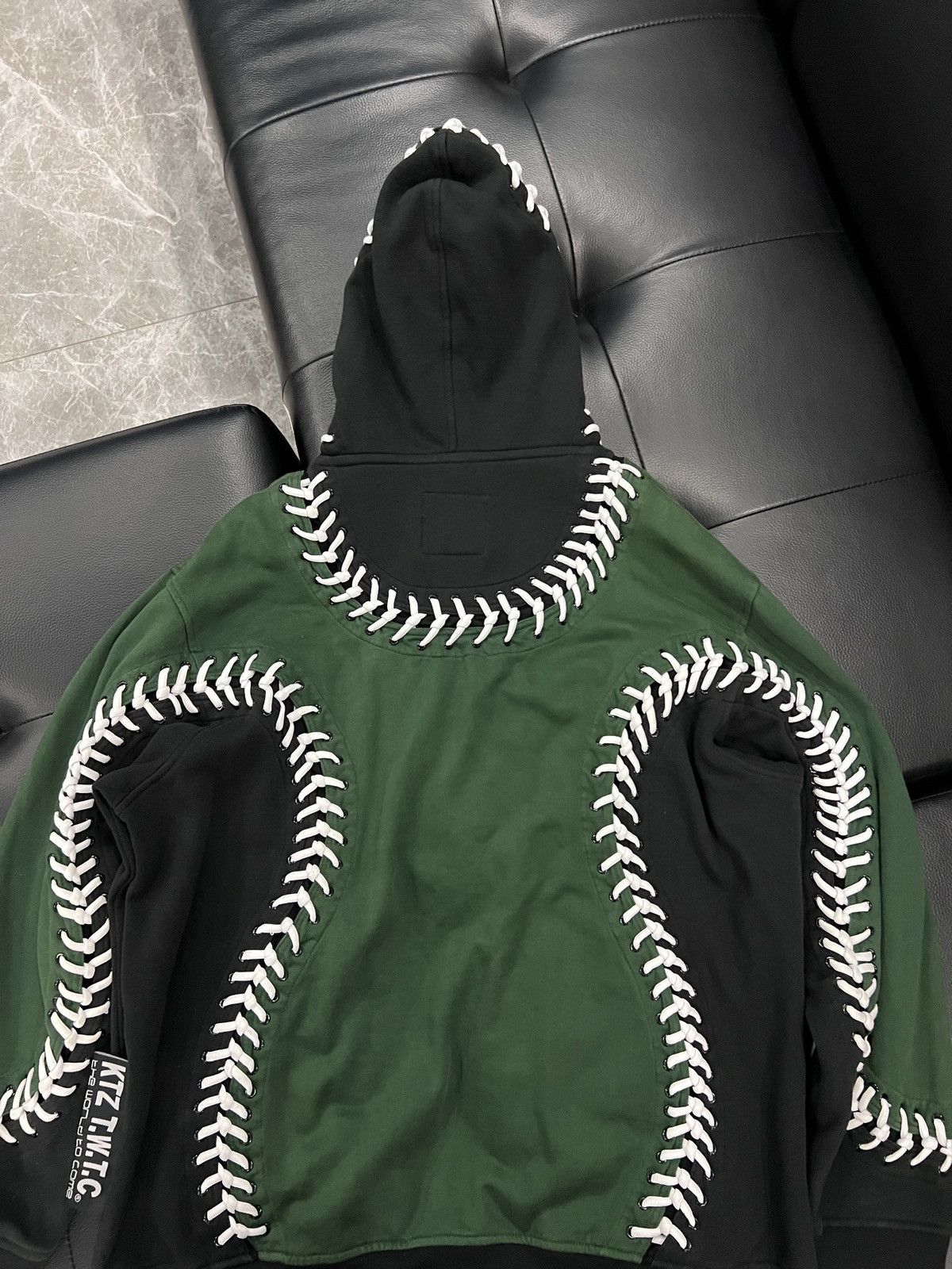 KTZ KTZ FW16 Runway Baseball Lace Panel Hoodie Size US L / EU 52-54 / 3 - 13 Thumbnail