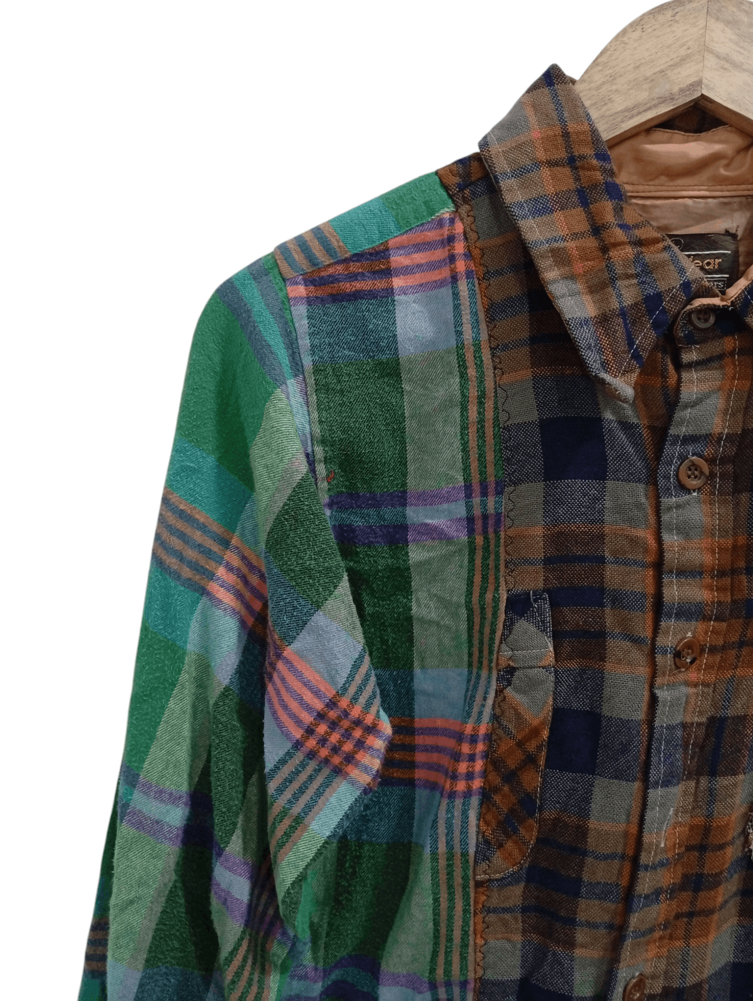 Flannel × Sears × Vintage 🔥🔥Vintage Sears Patchwork Plaid Flannel Shirt Size US M / EU 48-50 / 2 - 18 Thumbnail