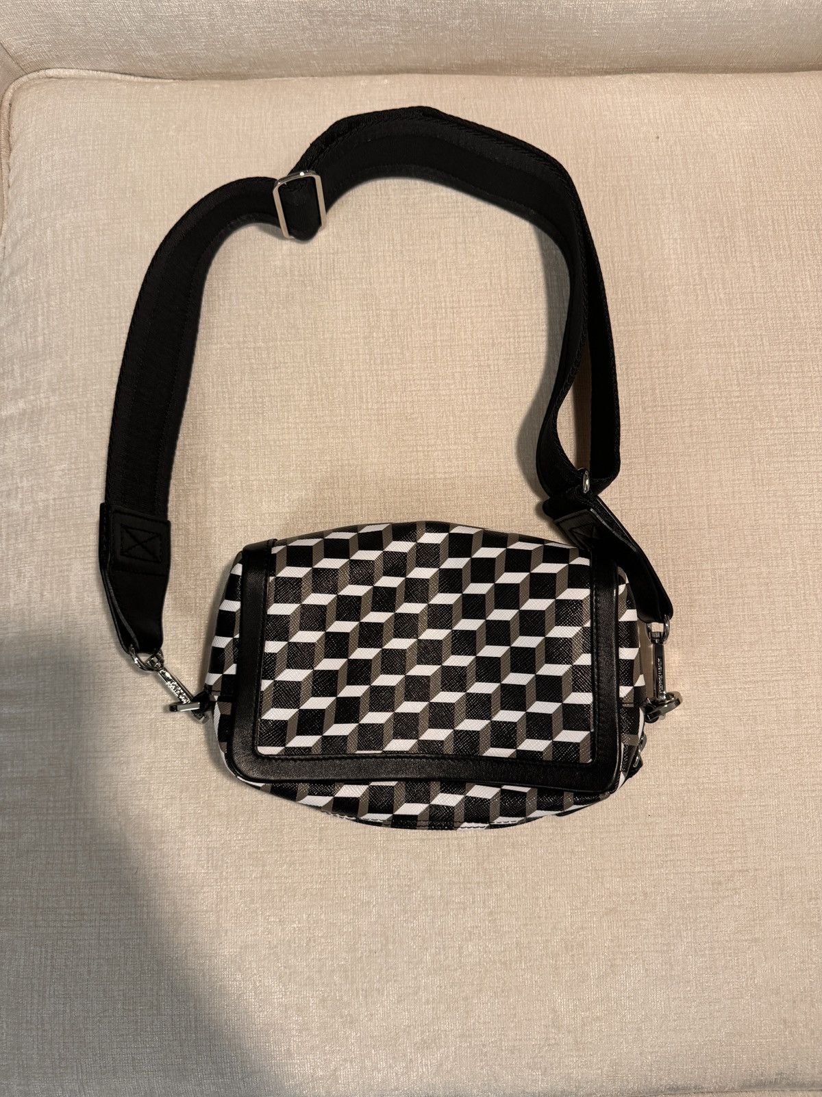 image of Pierre Hardy Maxi Cube Cross Body in Black, Men's
