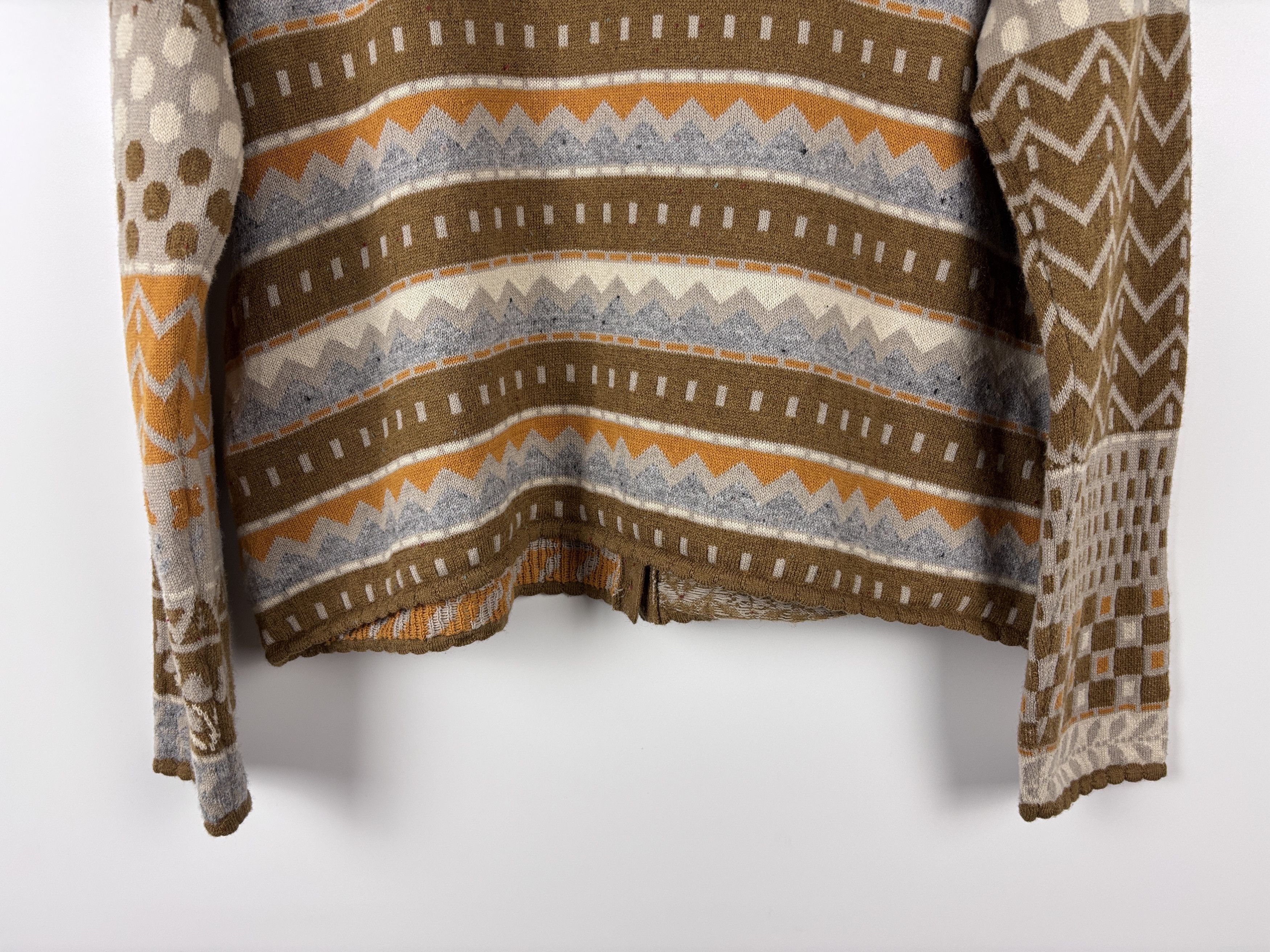 Gudrun Sjoden Gudrun Sjoden Floral Abstract Cardigan Sweater Cotton Wool L Size L / US 10 / IT 46 - 7 Thumbnail