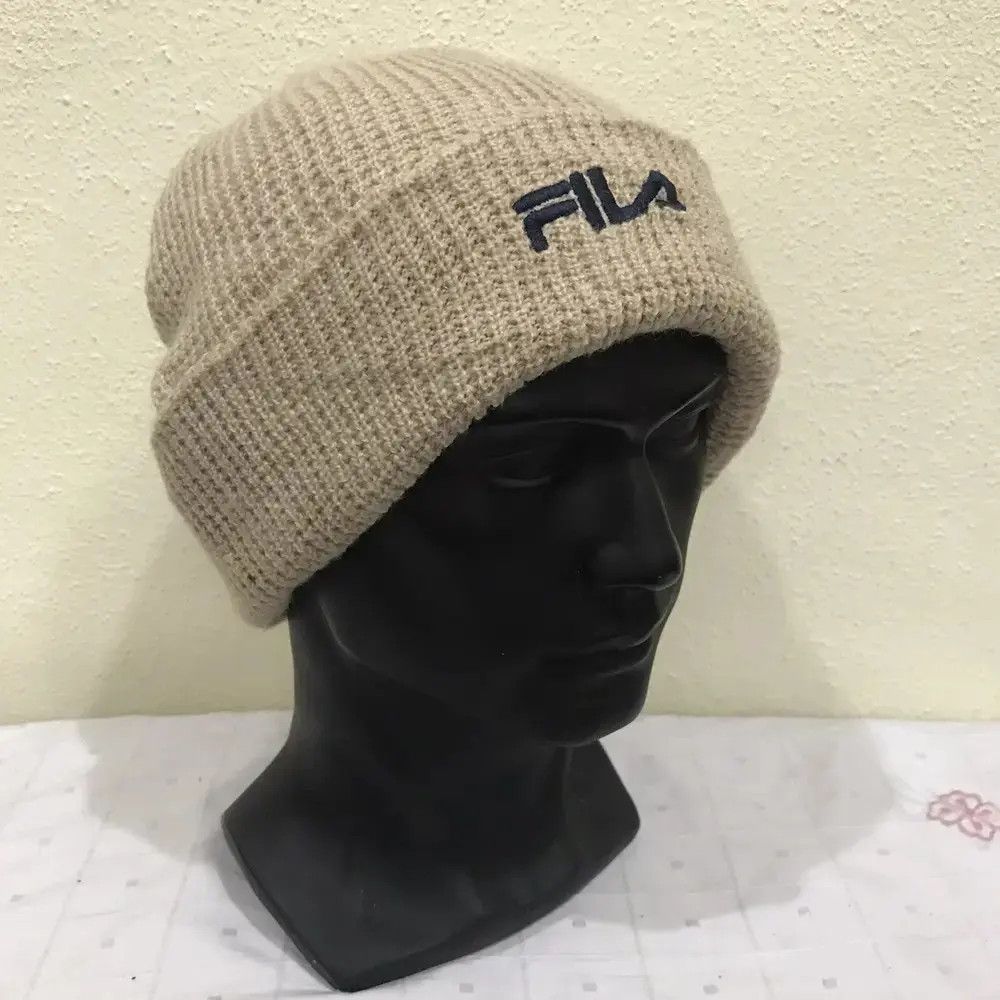 Fila × Vintage Fila Plain Beanie Hat Size ONE SIZE - 3 Thumbnail