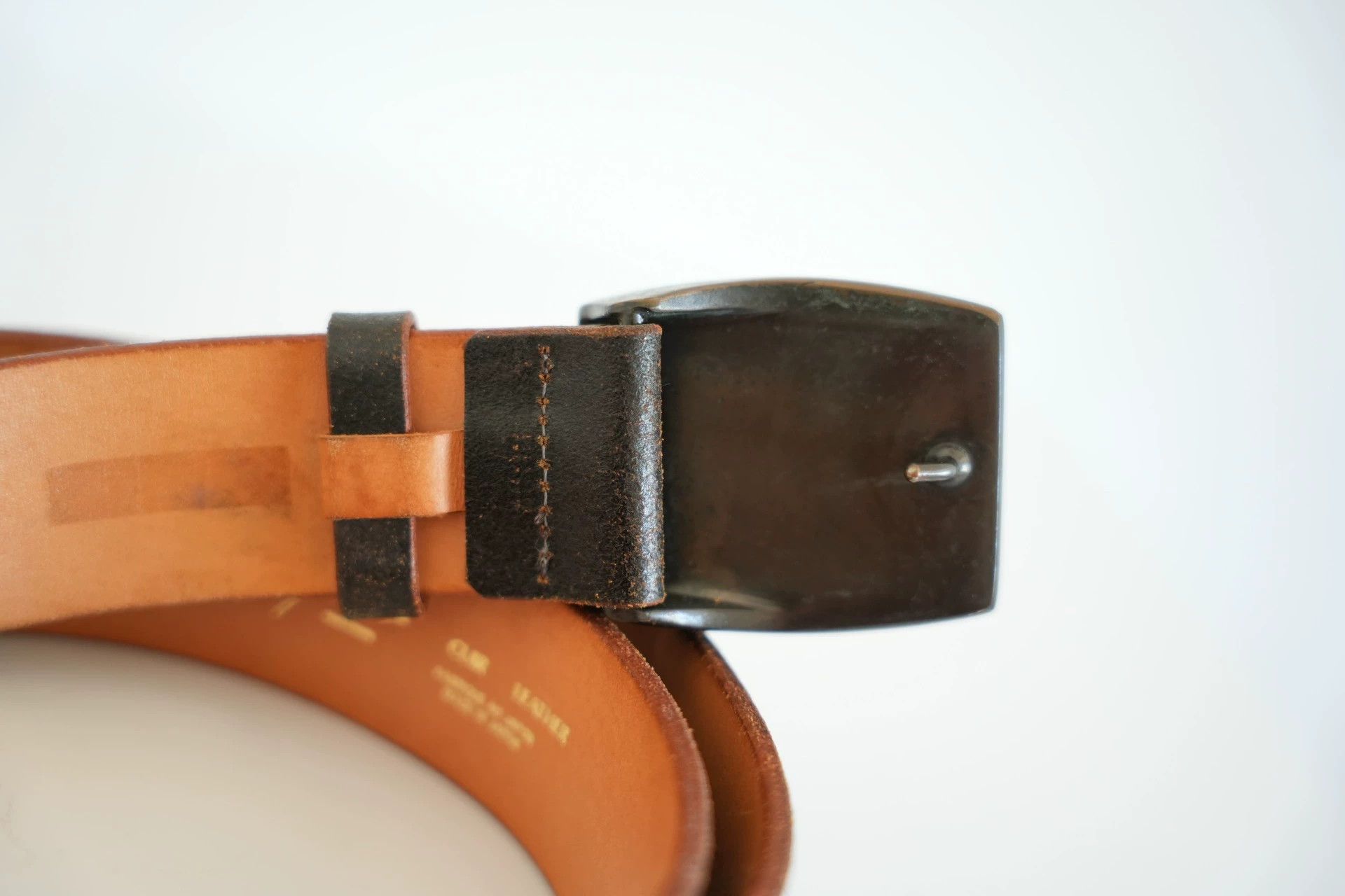 Yohji Yamamoto Yohji Yamamoto 07AW Signature Logo Leather Belt Size ONE SIZE - 3 Thumbnail