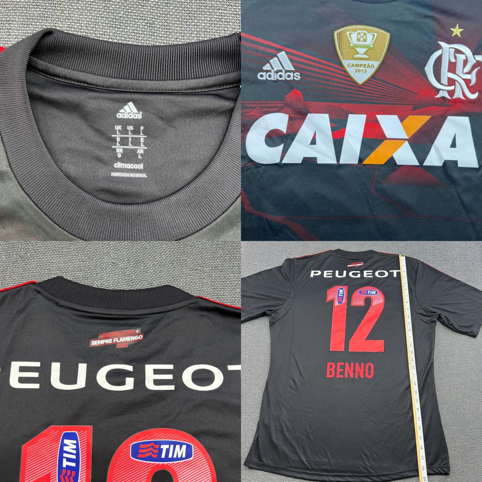 Adidas adidas CR Flamengo 2013 2014 Third Jersey Football Mens L Black T-Shirt Jersey Mens Football Size US L / EU 52-54 / 3 - 9 Thumbnail