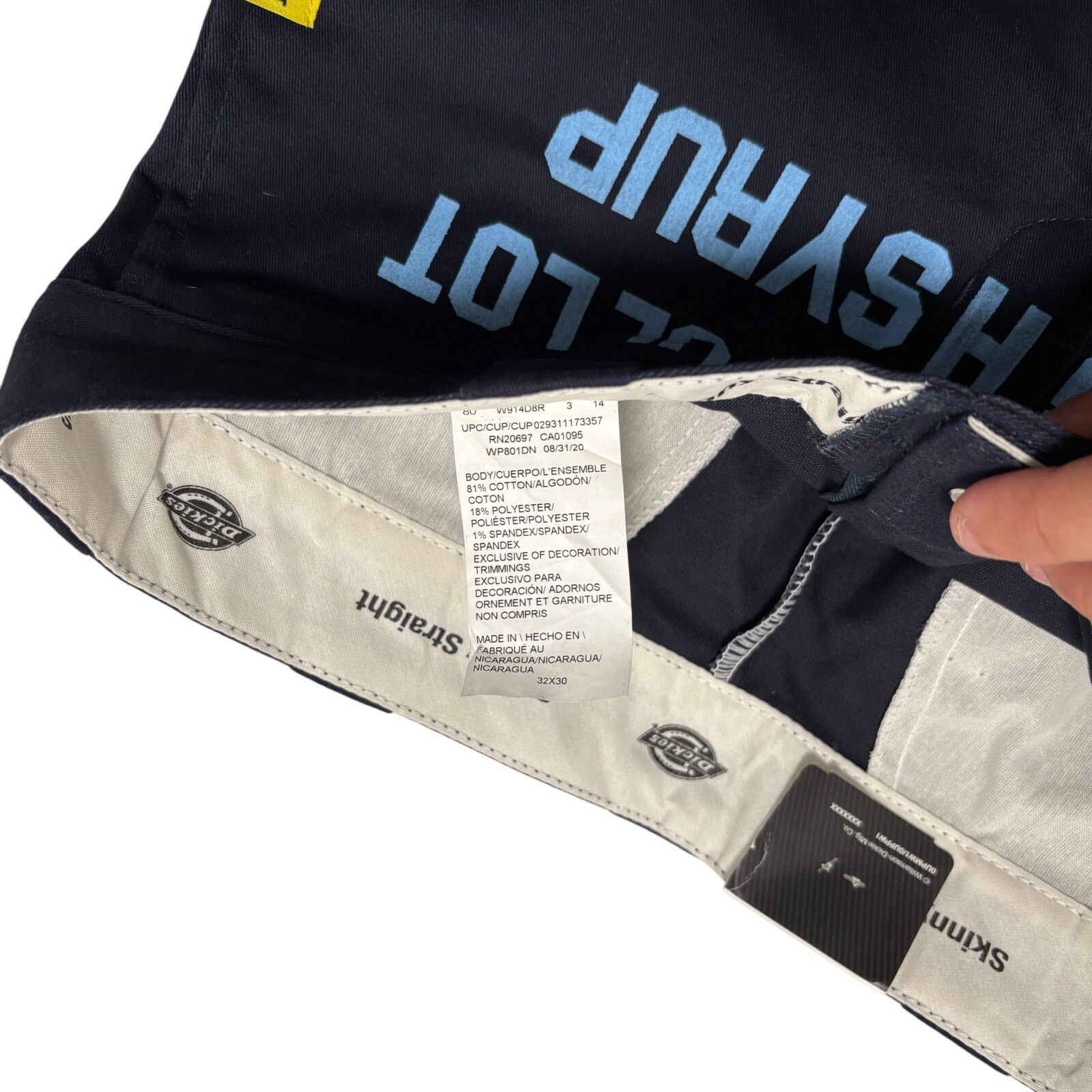 Awful Lot of Cough Syrup BNWT Awful Lot Of Cough Syrup Dickies Pants Navy Blue 32x30 Size US 32 / EU 48 - 3 Thumbnail