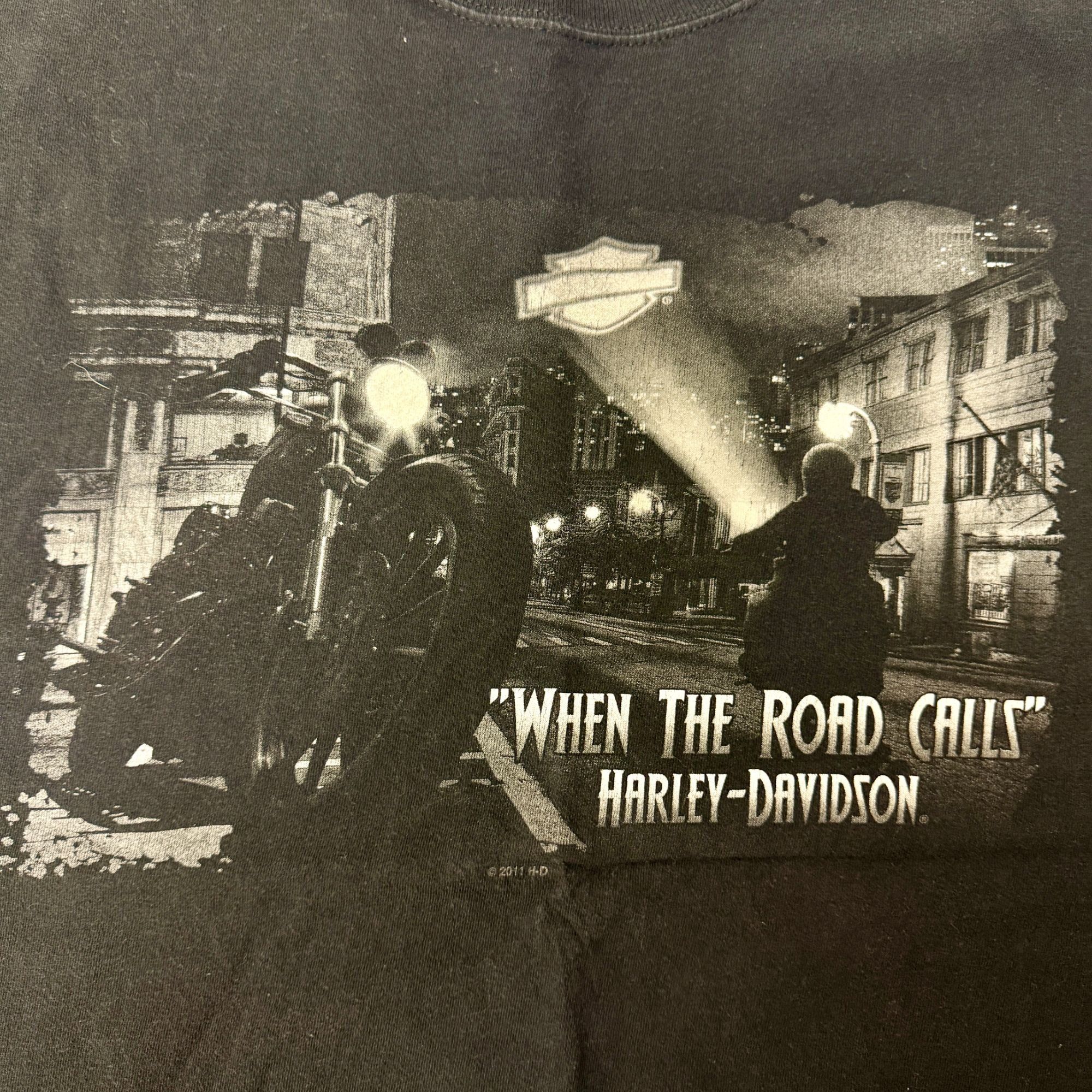 Harley Davidson WHEN THE ROAD CALLS Malfunction Junction Motorcycle Biker Size US XXL / EU 58 / 5 - 4 Thumbnail