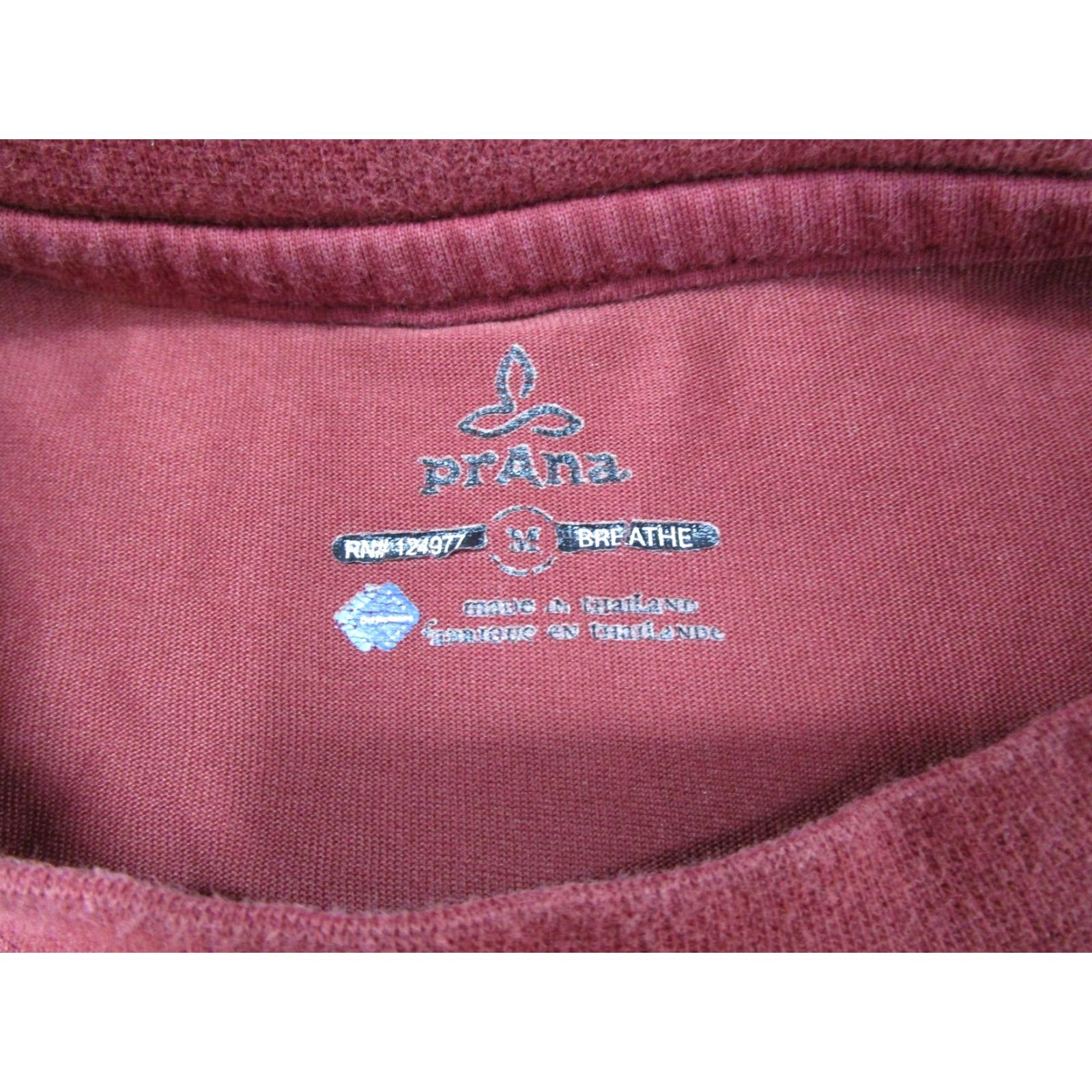 Prana prAna Breathe Shirt Women’s M Red Cotton Knit Long Sleeve T-Shirt Womens Casual Sleeve Round Neck Breathable Lightweight 90s? No, skip. [Need factual] Size M / US 6-8 / IT 42-44 - 2 Thumbnail
