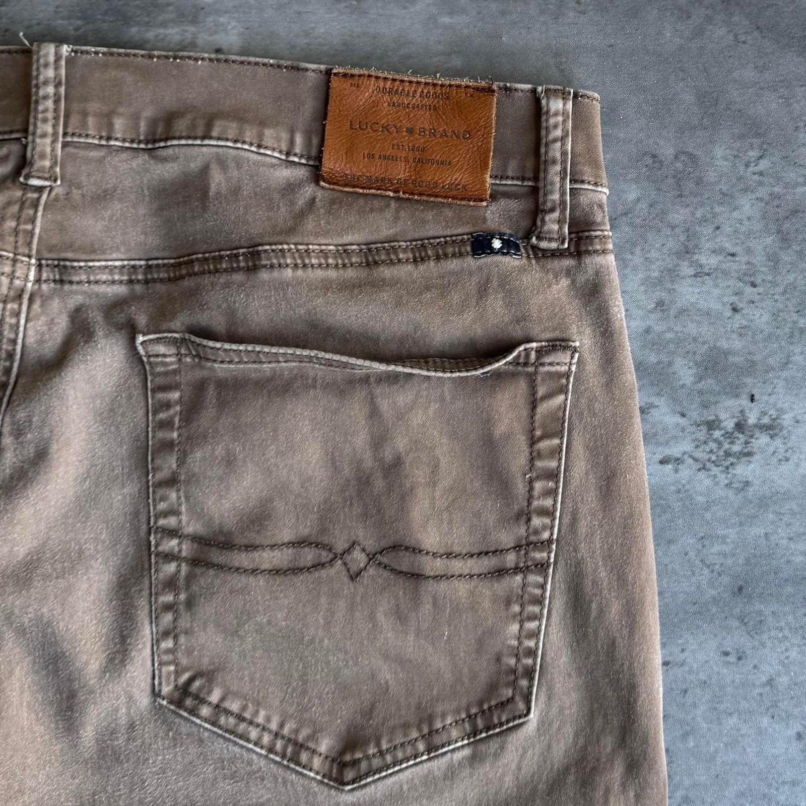 Lucky Brand × Vintage Y2K Lucky Brand Faded Brown Skater Grunge Streetwear Pants Size US 36 / EU 52 - 3 Thumbnail