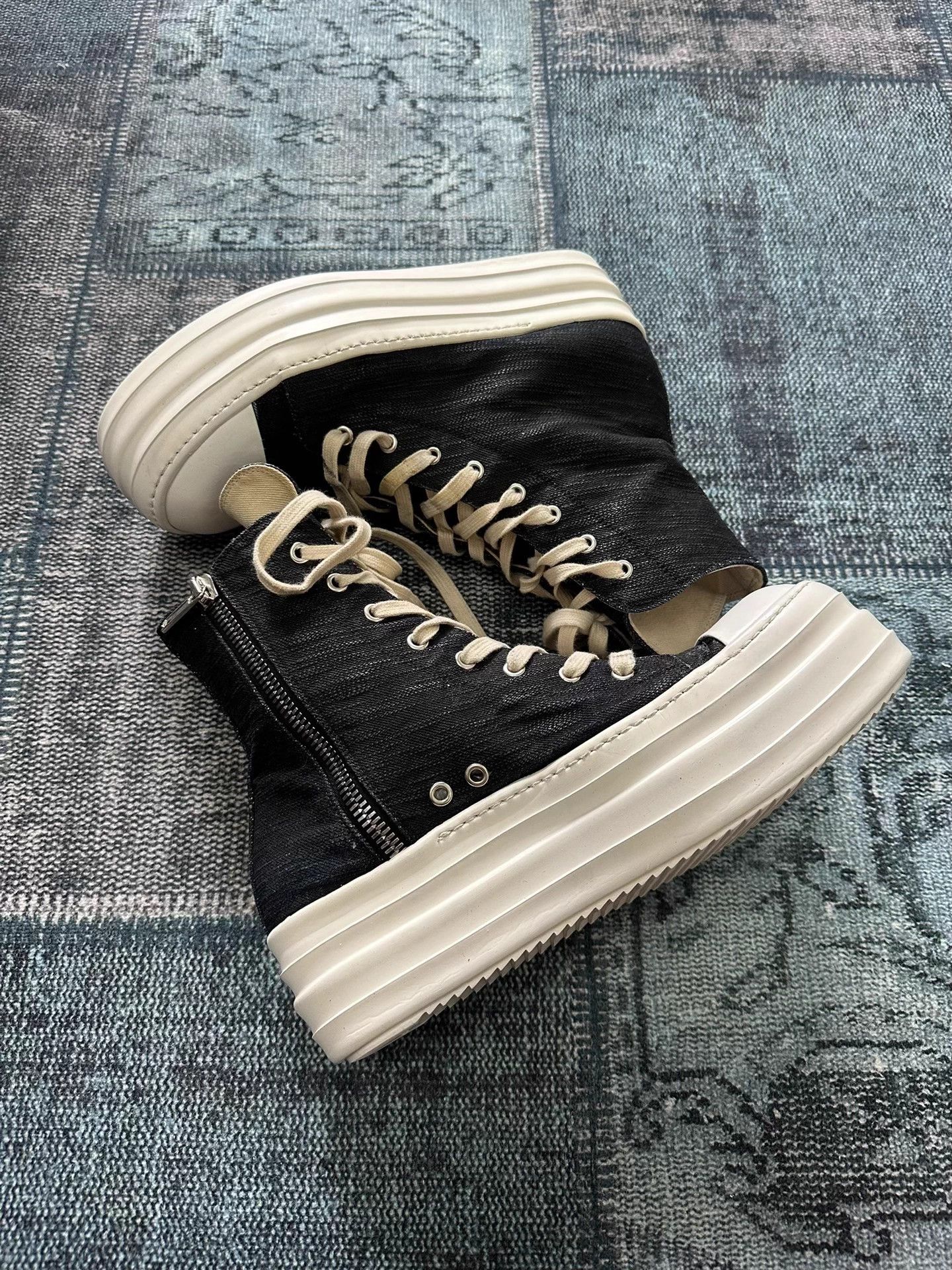 Rick Owens Rick Owens Waxed Double Layer Platform Converse 42 Size US 9 / EU 42 - 4 Thumbnail