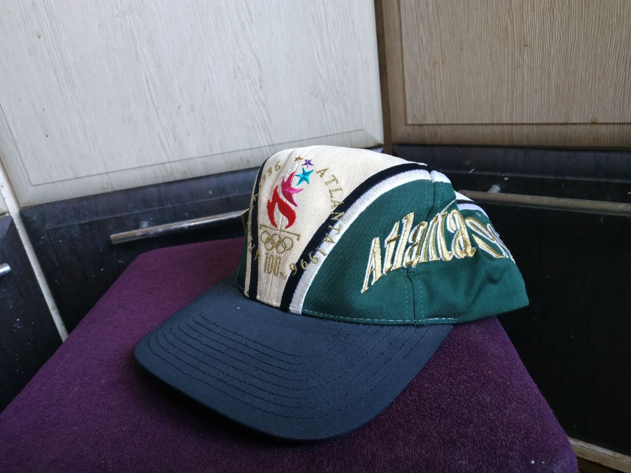 USA Olympics Vintage 1996 Atlanta Olympics Hat Eastport SnapbackPanasonic Size ONE SIZE - 12 Thumbnail