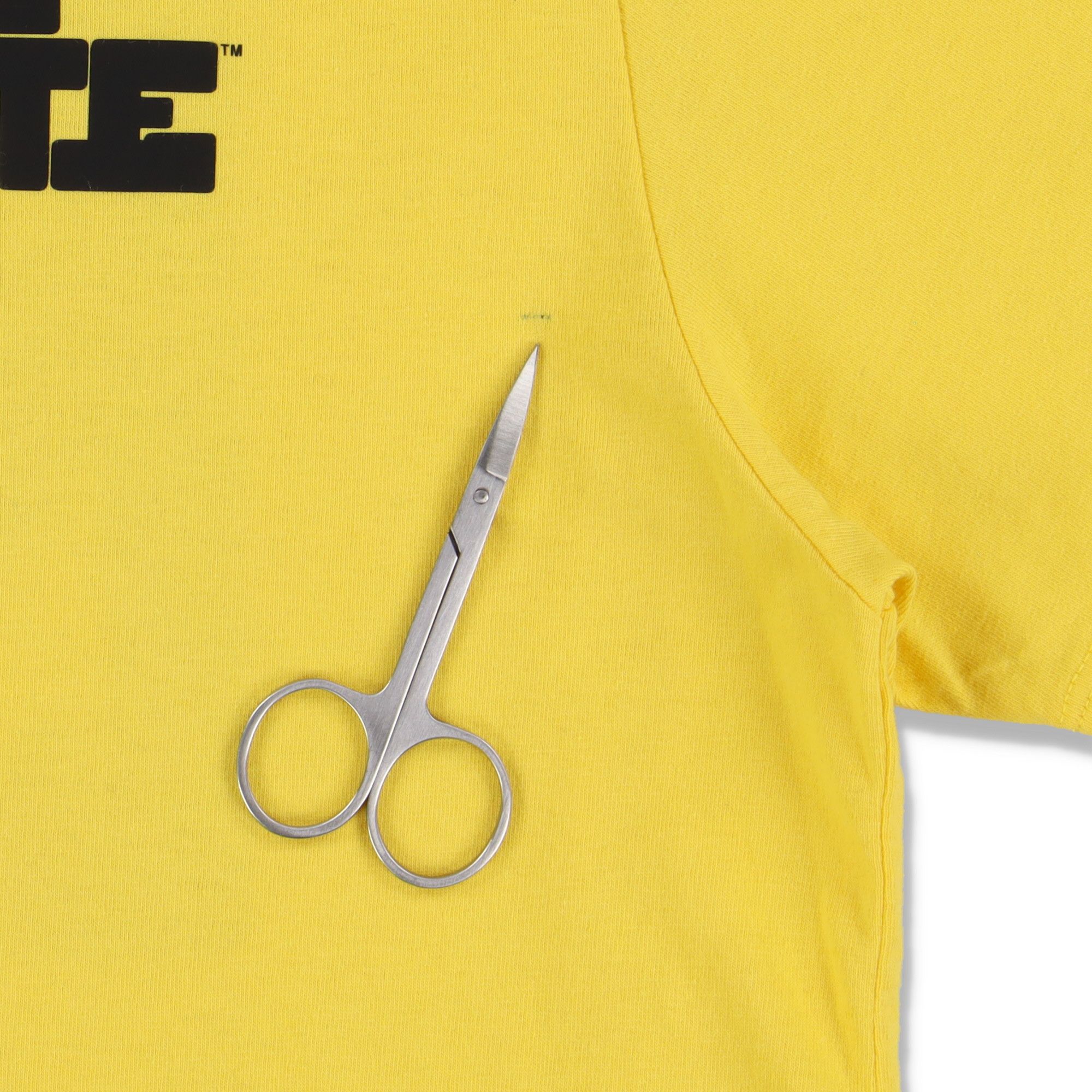 Off-White Yellow Adam Is Eve Logo Arrows Oversized T-shirt Size US XXS / EU 40 - 6 Thumbnail