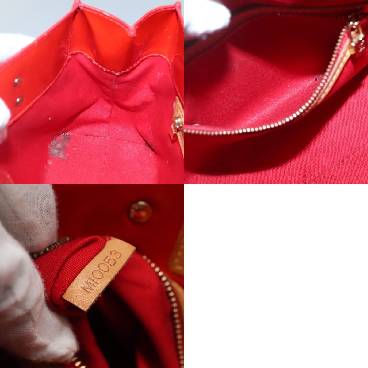 Louis Vuitton LOUIS VUITTON Monogram Vernis Reade PM Hand Bag Red Rouge Size ONE SIZE - 12 Thumbnail