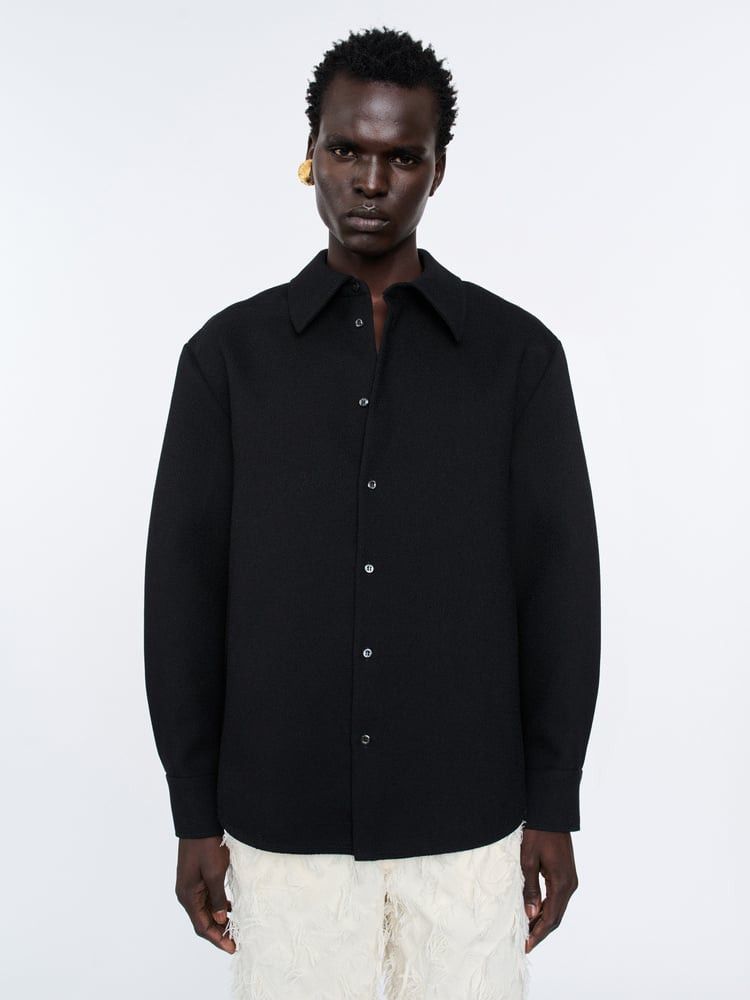 Sefr Séfr Wes Shirt Structured Coal Shirt Size US S / EU 44-46 / 1 - 1 Thumbnail