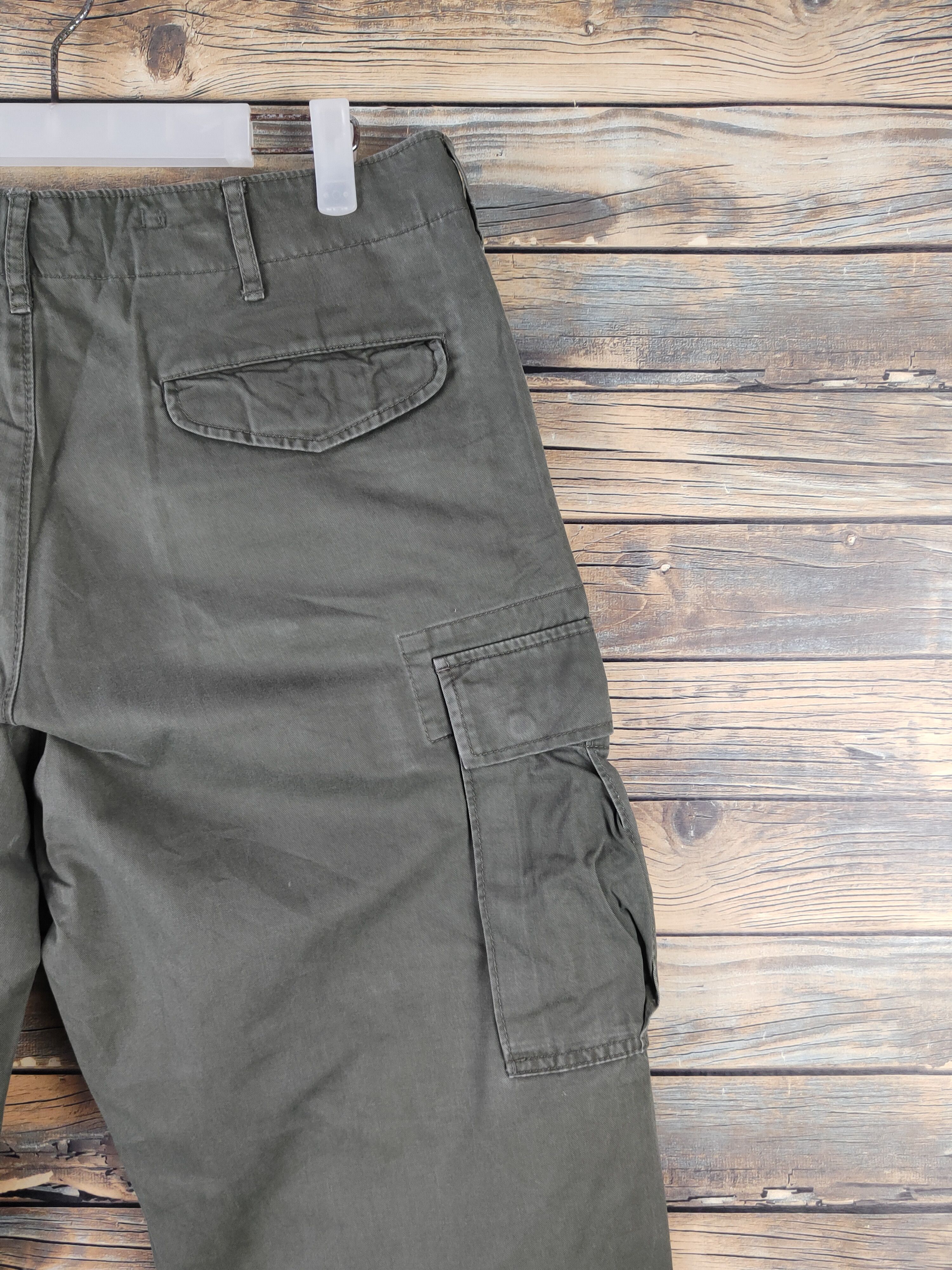 Japanese Brand DL Uniqlo Dark Olive Multipocket Cargo Pants #1943 Size US 32 / EU 48 - 10 Thumbnail
