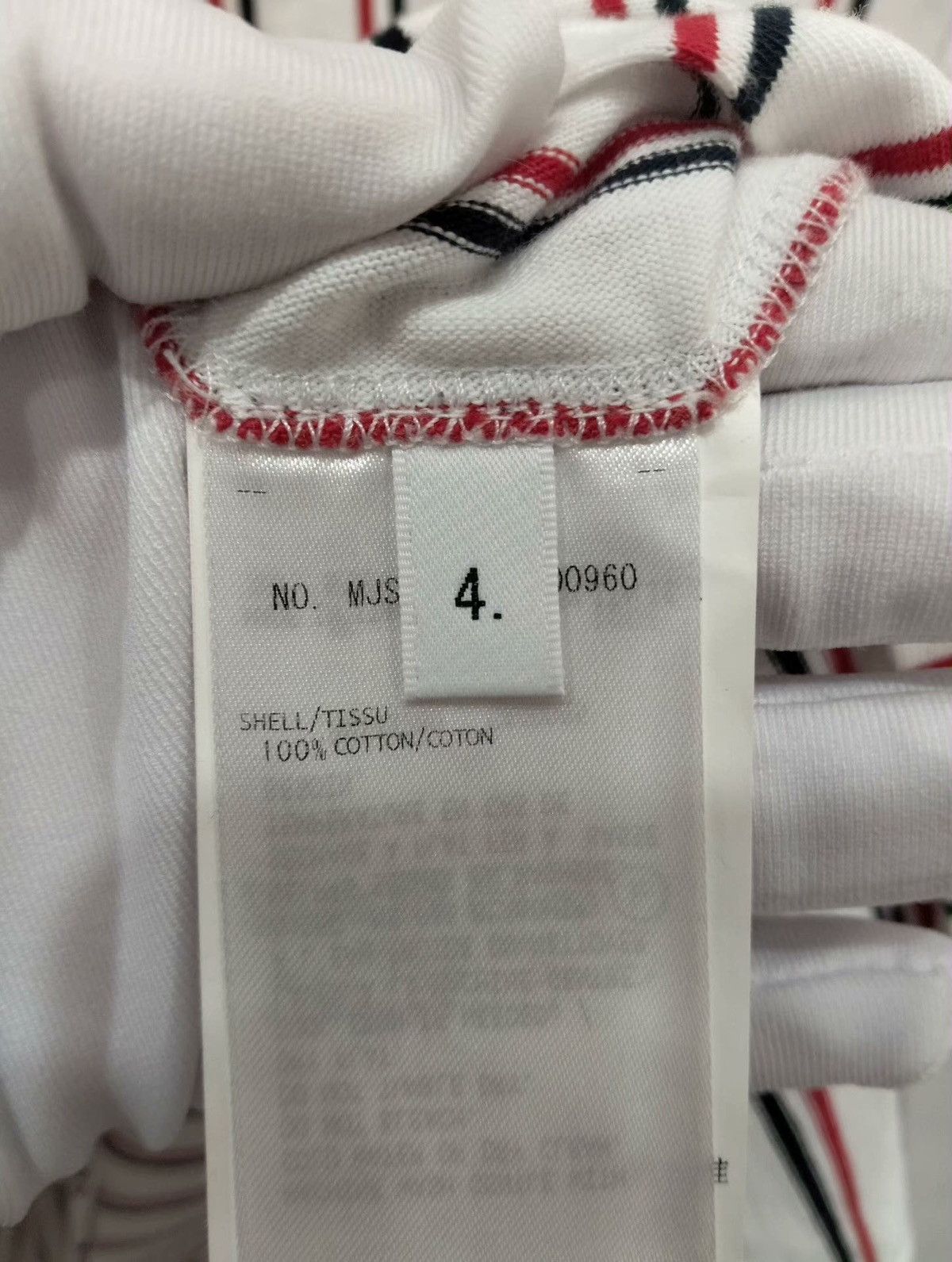 Thom Browne Thom Browne Tricolor Stripe Jersey T-shirt Size US XL / EU 56 / 4 - 6 Thumbnail