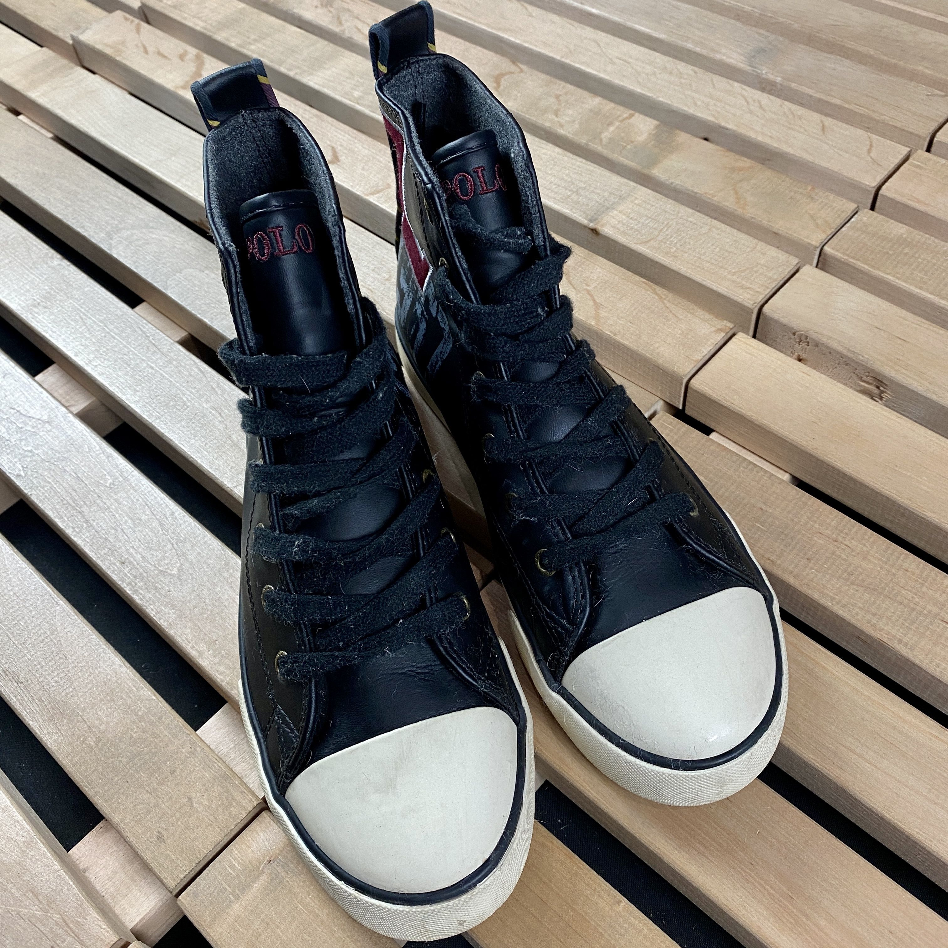 Polo Ralph Lauren × Ralph Lauren Womens Leather Sneakers Polo Ralph Lauren Size EUR 38 24.5cm Size US 7 / IT 37 - 2 Thumbnail