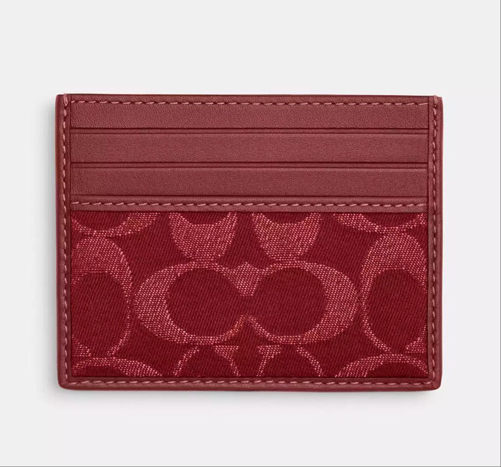 Coach Slim Id Card Case In Signature Denim CAJ47 Size ONE SIZE - 4 Thumbnail