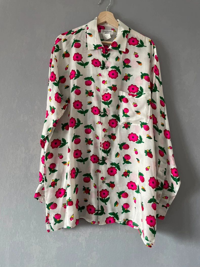 Yohji Yamamoto Yohji Yamamoto 1996 SS Flower & Junior Floral Shirt 2505-Ne Size US M / EU 48-50 / 2 - 1 Thumbnail