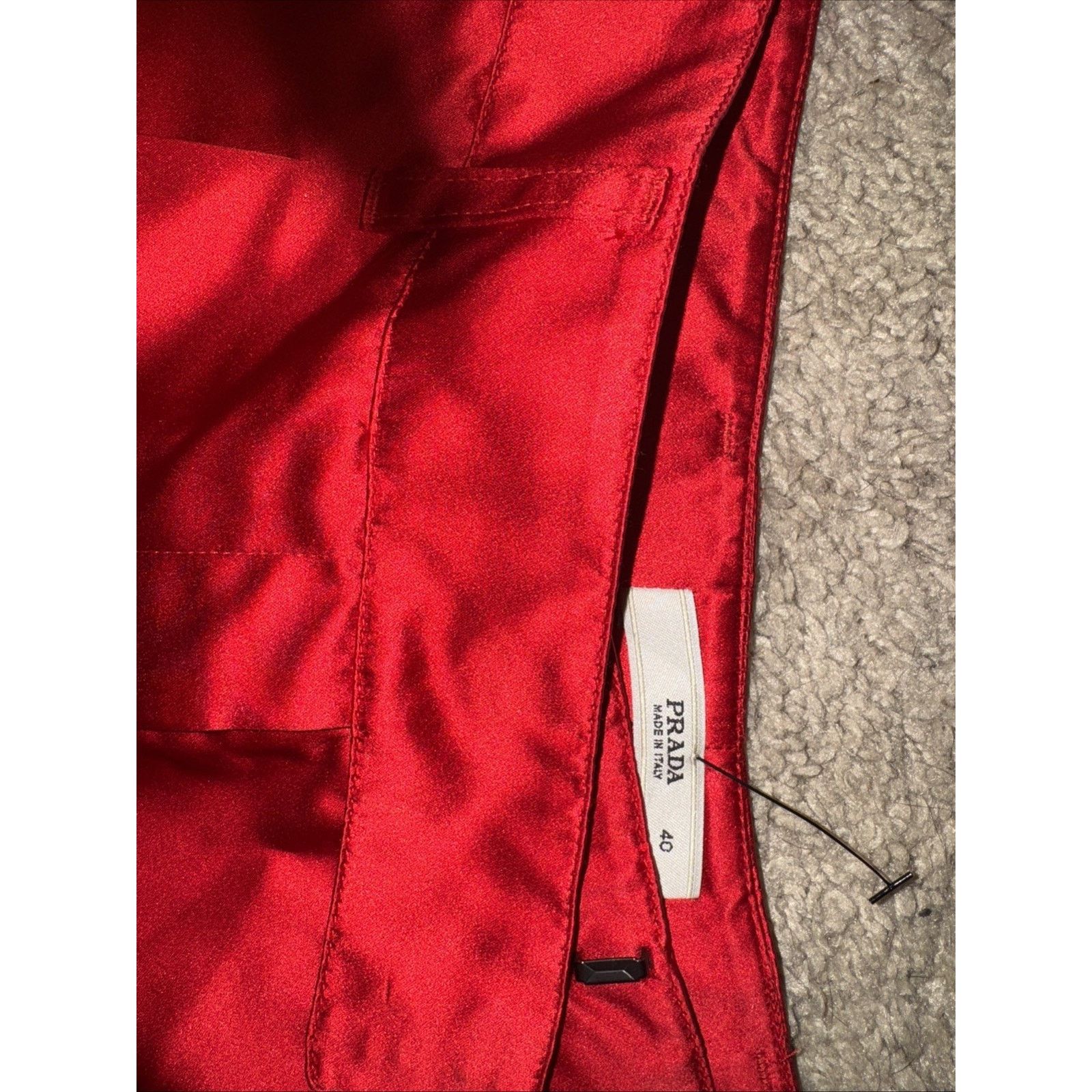 Prada Prada Vintage Mini Shorts Red Y2K Silky Size 40/Small Size 27" / US 4 / IT 40 - 2 Thumbnail