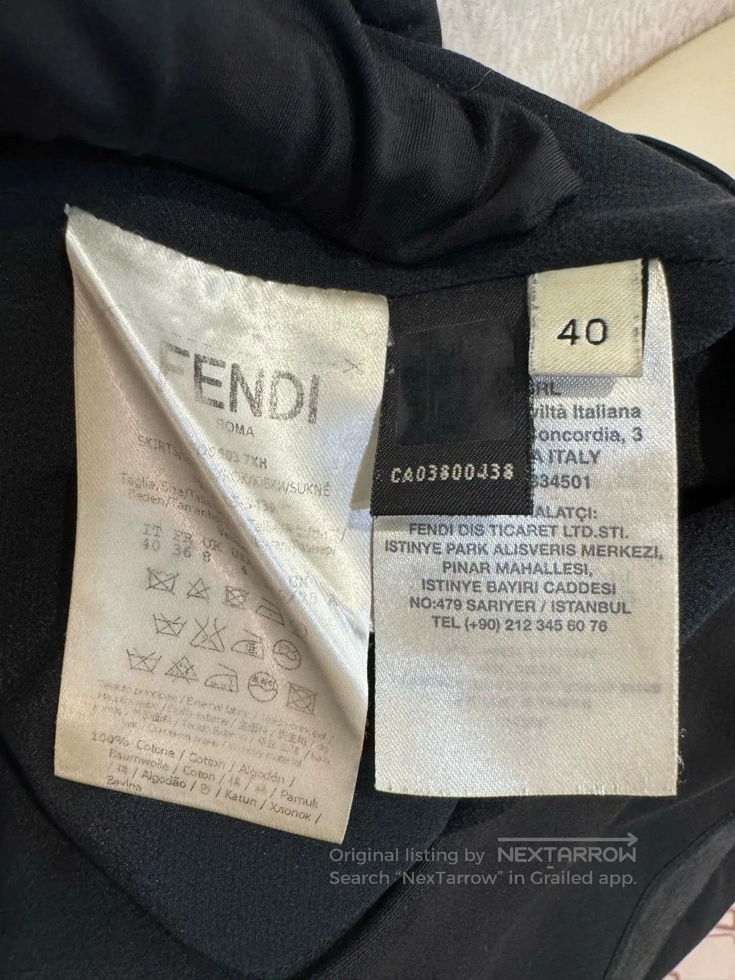 Fendi FENDI Silk High-Waist Mini Skirt. Size US 40 / EU 56 - 4 Thumbnail