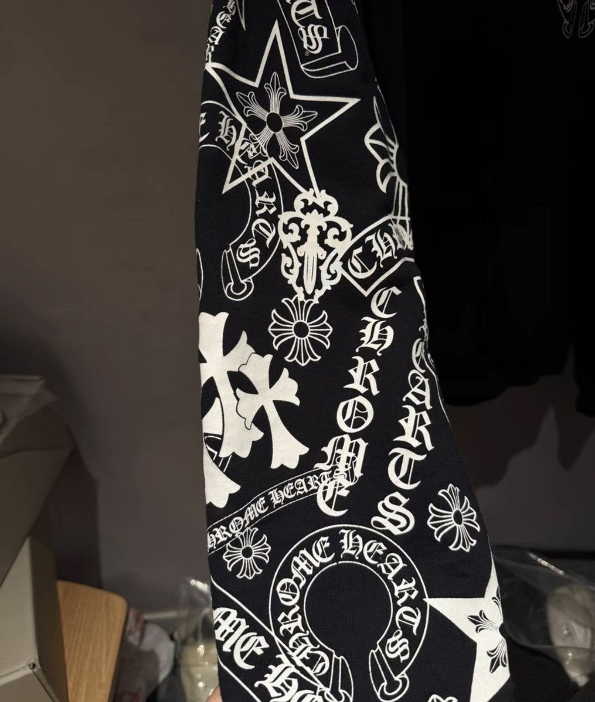 Chrome Hearts Chrome Hearts x Off-White™ Orange Scroll Print Hoodie Size US M / EU 48-50 / 2 - 3 Thumbnail