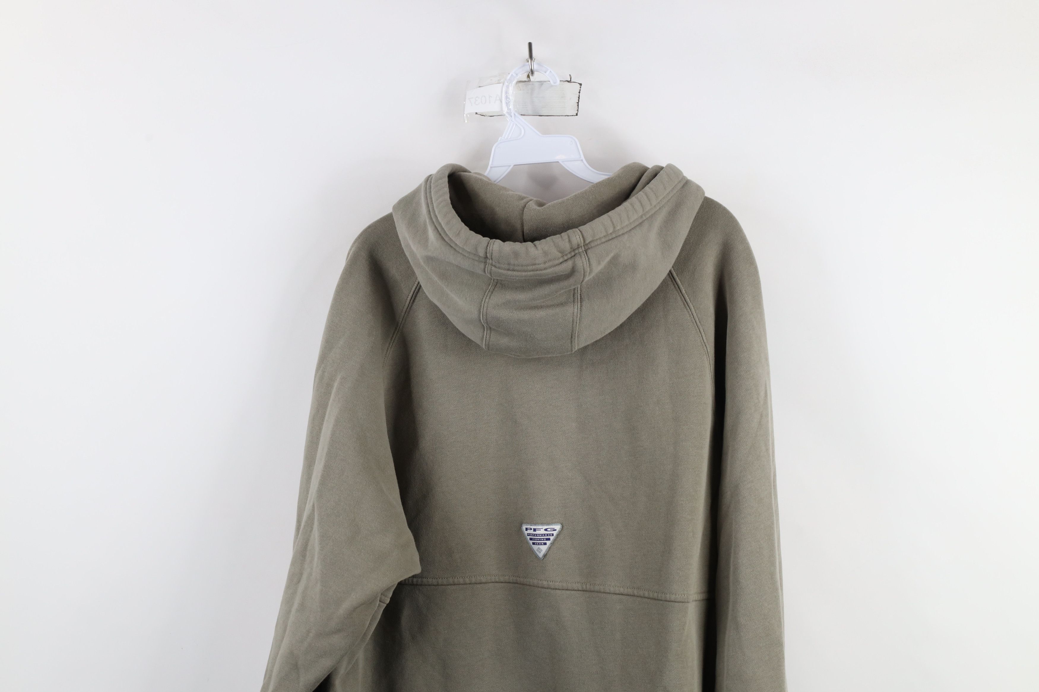 Columbia × Vintage Vintage Y2K Columbia PFG Spell Out Hoodie Sweatshirt Green Size US XL / EU 56 / 4 - 14 Thumbnail