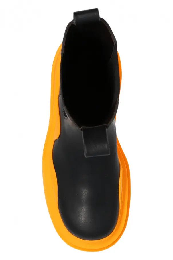Bottega Veneta o1n1vont1224 Tire Chelsea Boots in Black/Orange Size US 5.5 / IT 35.5 - 6 Thumbnail