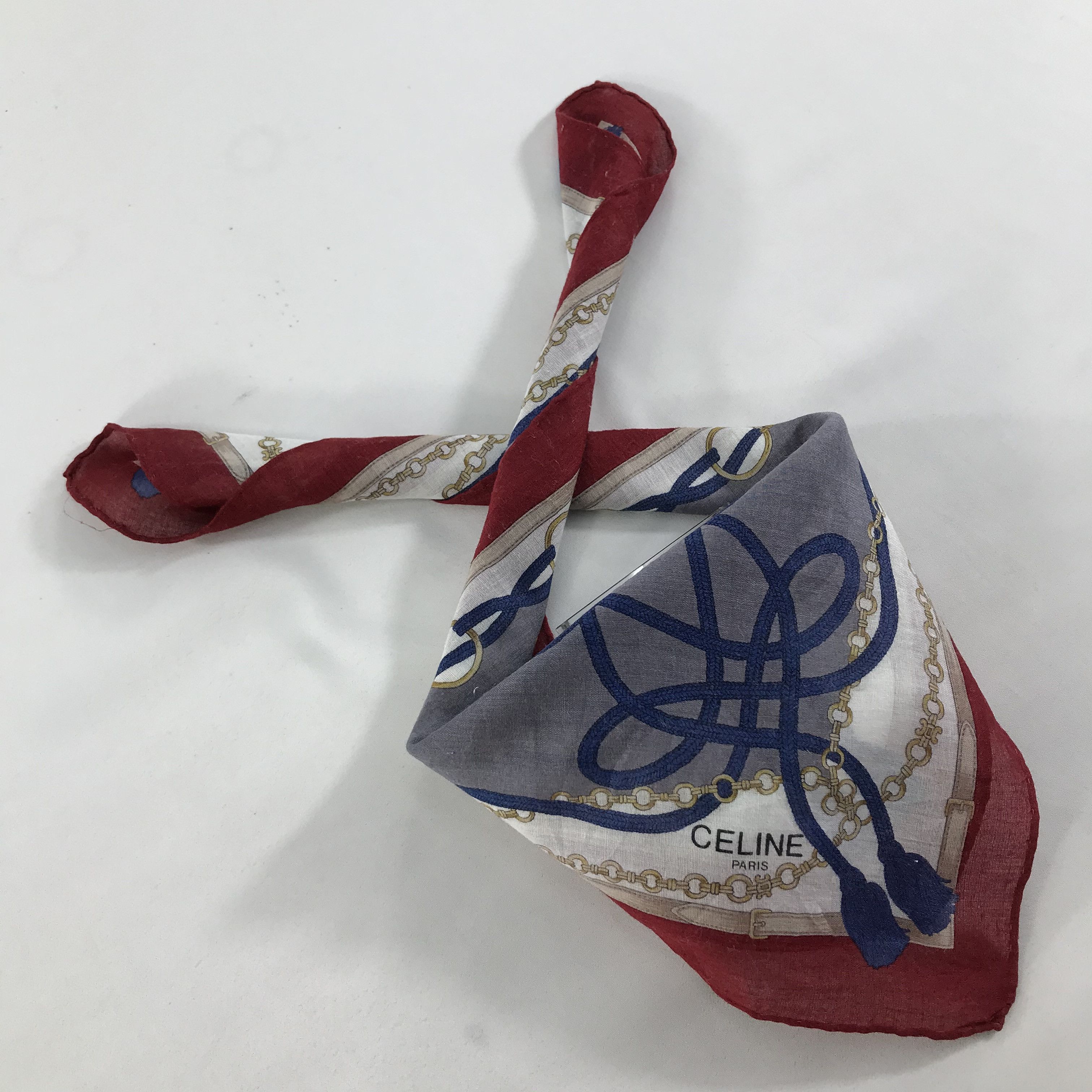 Celine × Vintage Celine Bandana / Handkerchief / Neckerchief - S1618 Size ONE SIZE - 4 Thumbnail