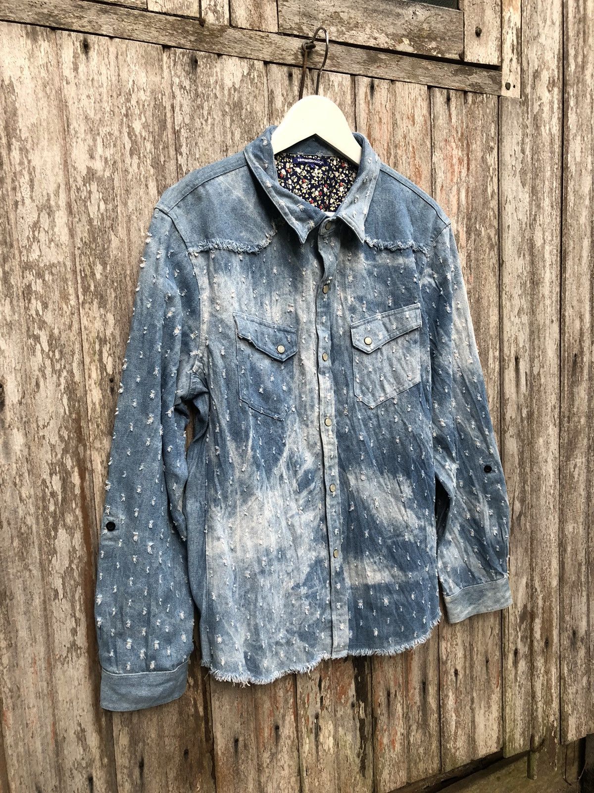 14th Addiction × semanticdesign Semantic design denim acid wash shirt Size L / US 10 / IT 46 - 4 Thumbnail